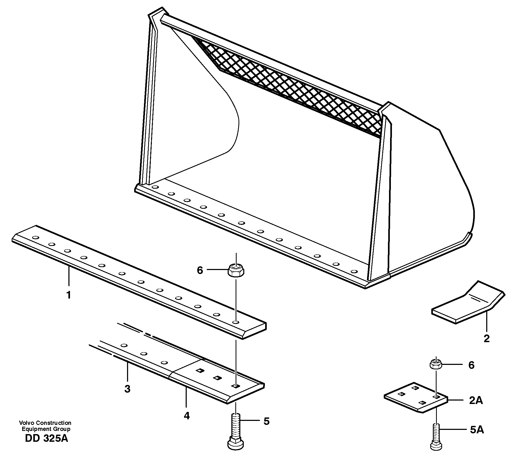 Light materials bucket L90C, L90D, L90E — volvo parts diagram
