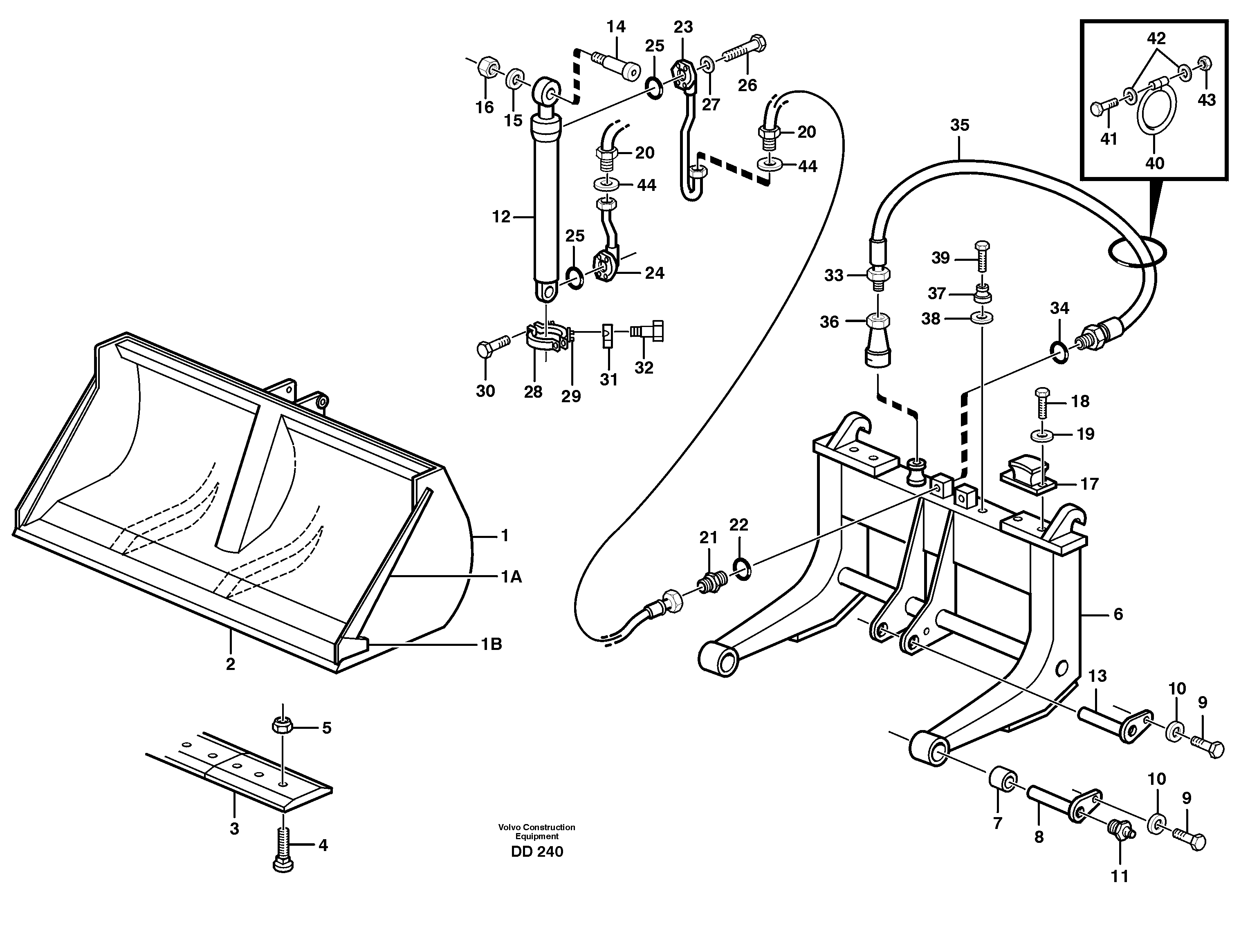 High-tipping bucket L30 — volvo parts diagram