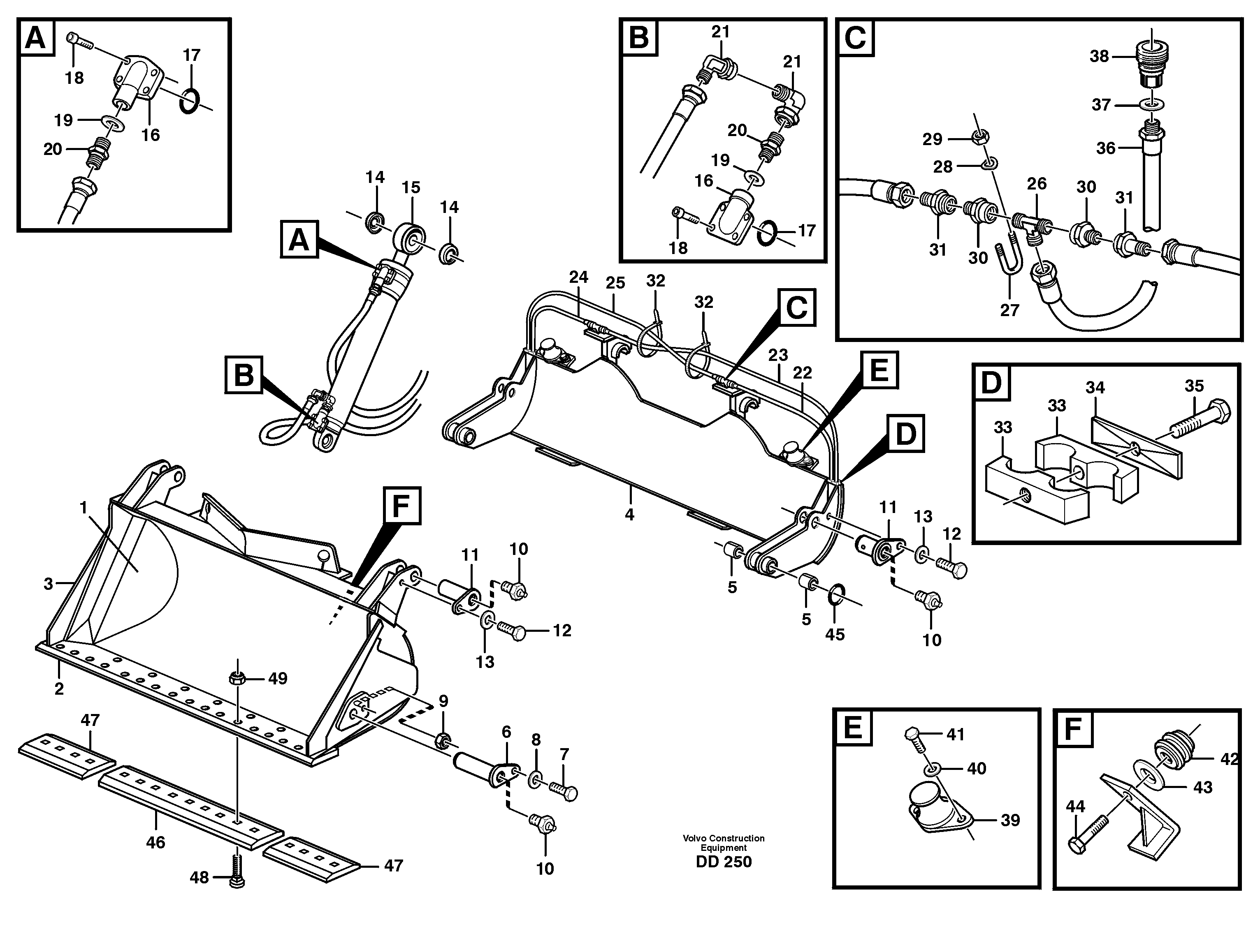 High-tipping bucket L70B, L70C, L70D — volvo parts diagram