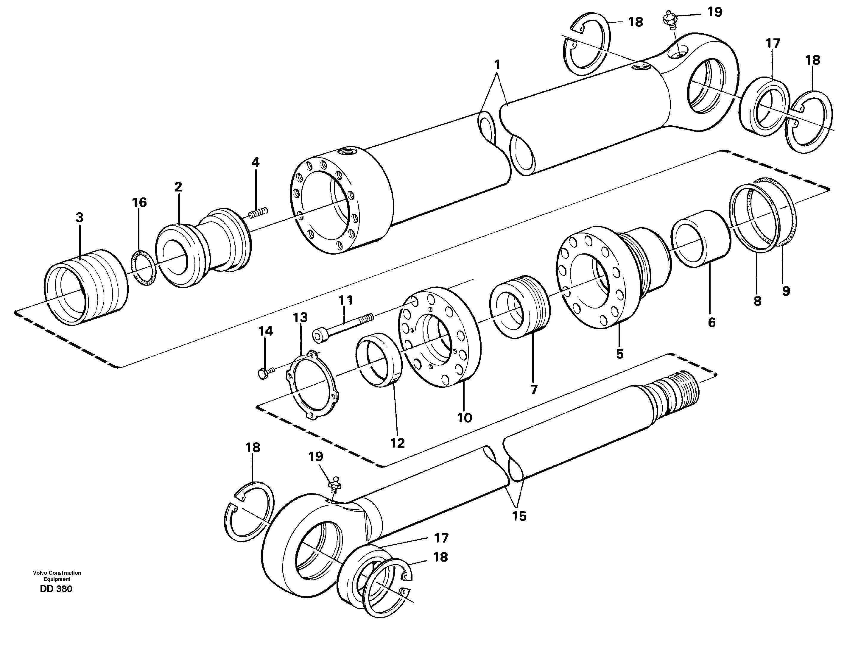 Hydraulic cylinder — volvo parts diagram