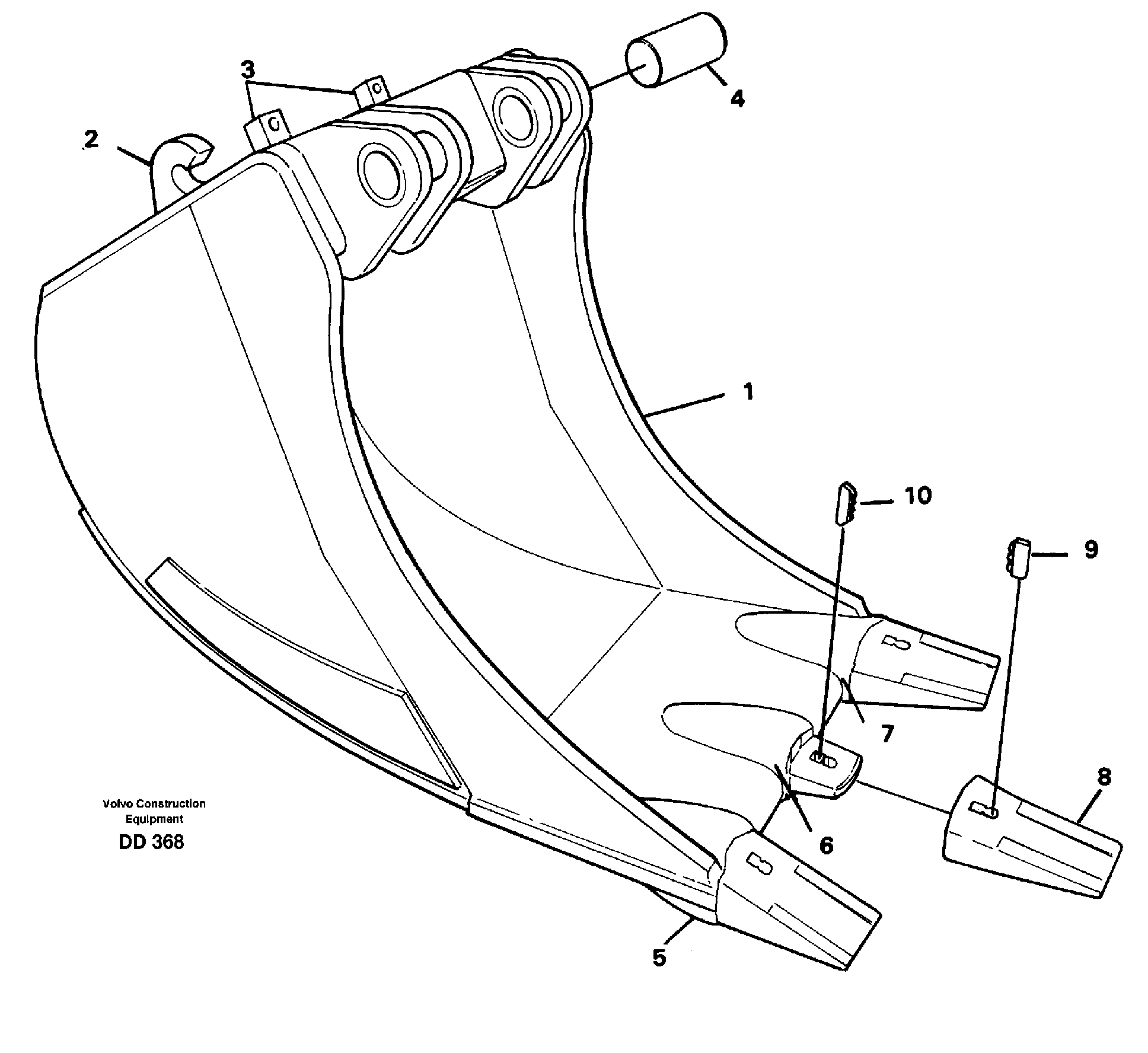 Cable bucket 14230660 — volvo parts diagram