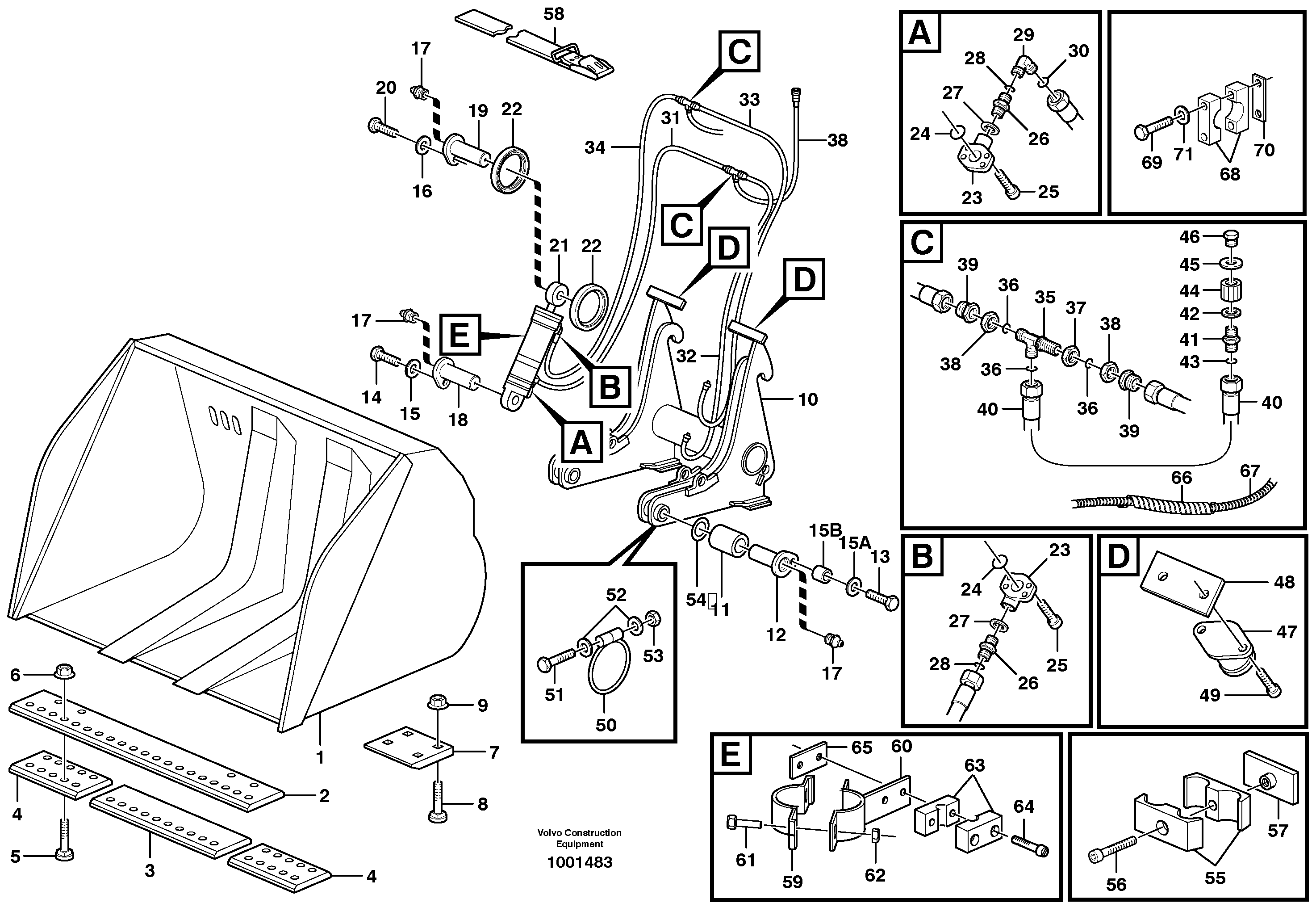 High-tipping bucket L180E — volvo parts diagram