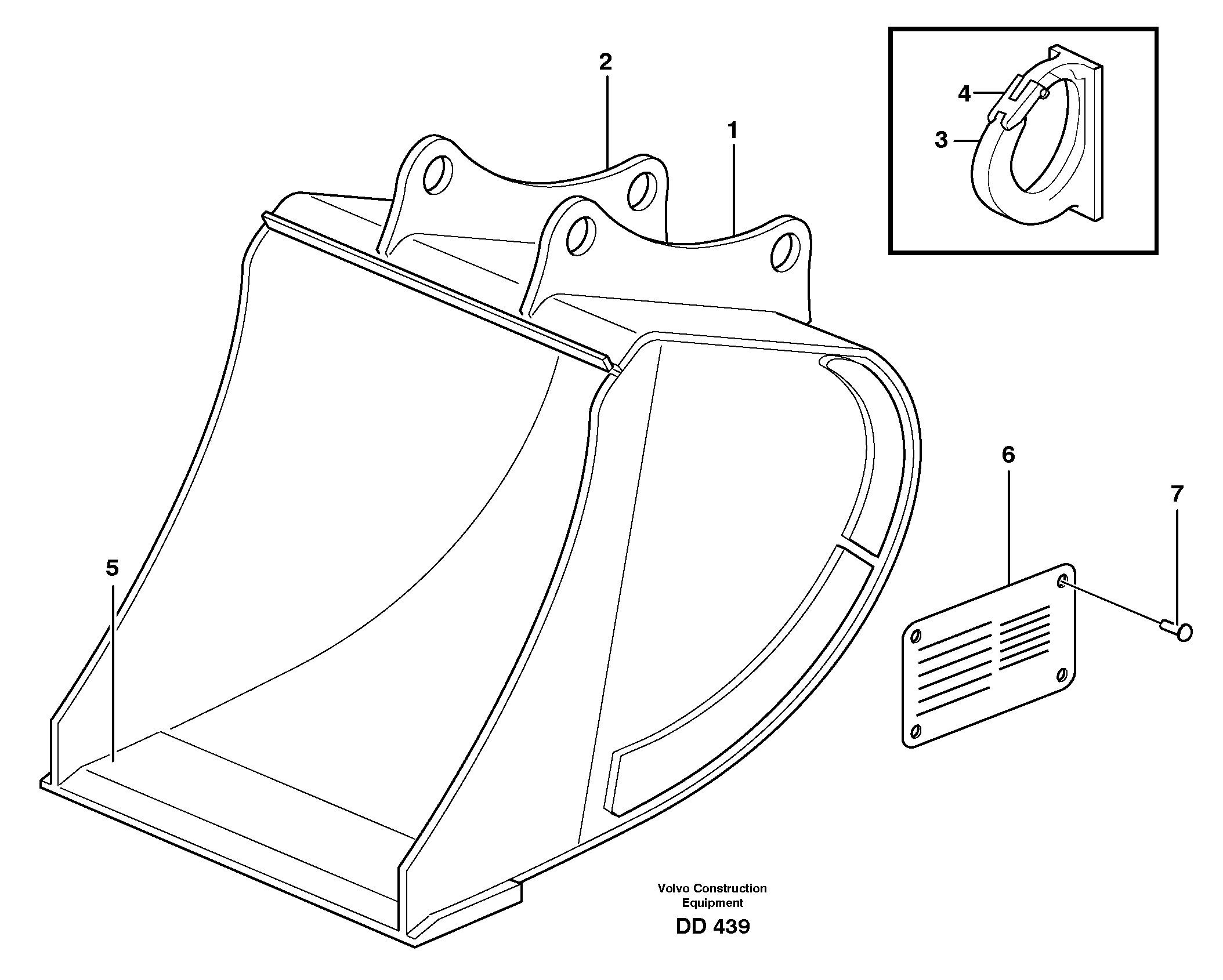 Buckets, direct fitting 14343965, 14343971, 14343977 — volvo parts diagram