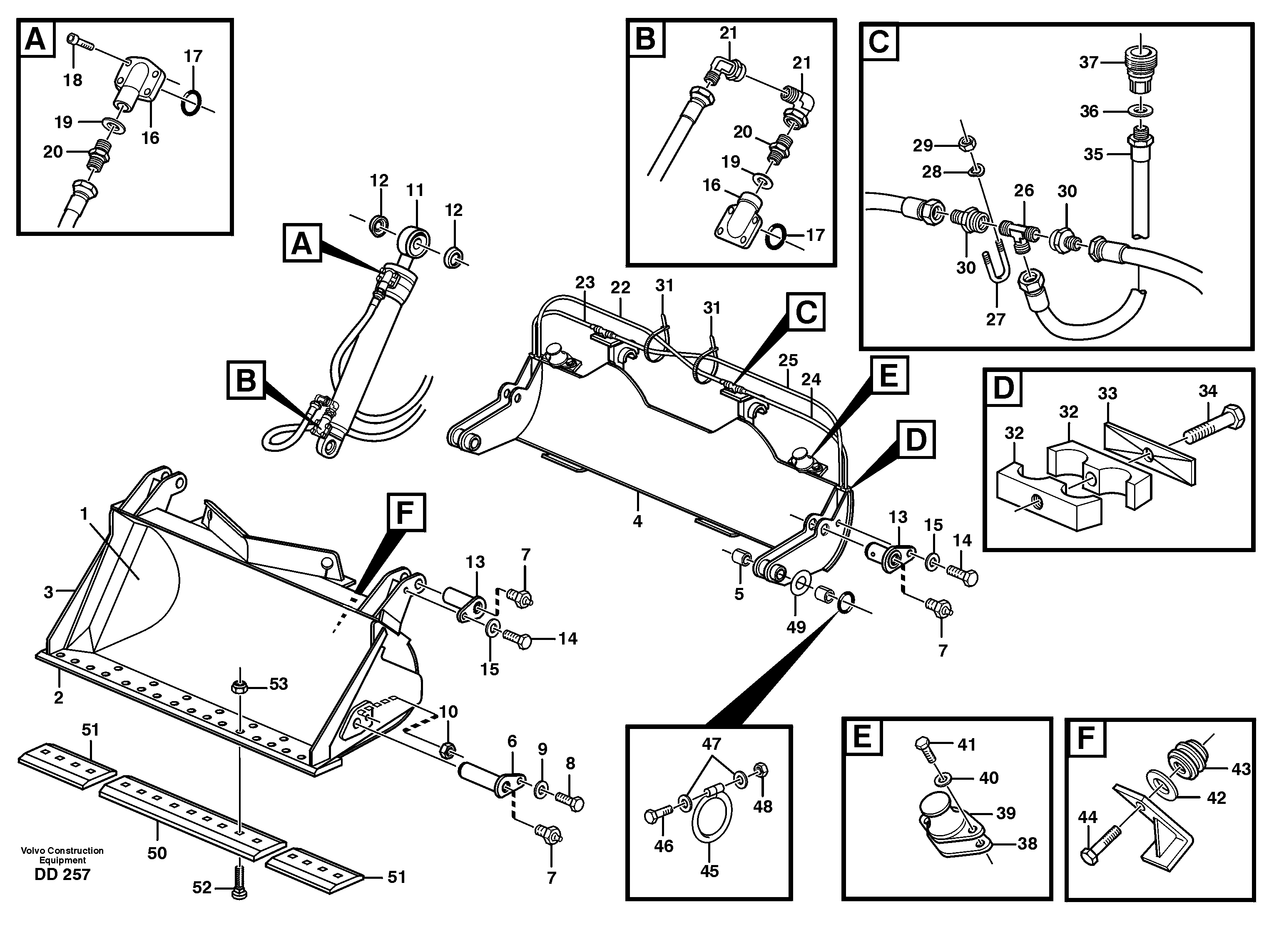High-tipping bucket L120B, L120C — volvo parts diagram