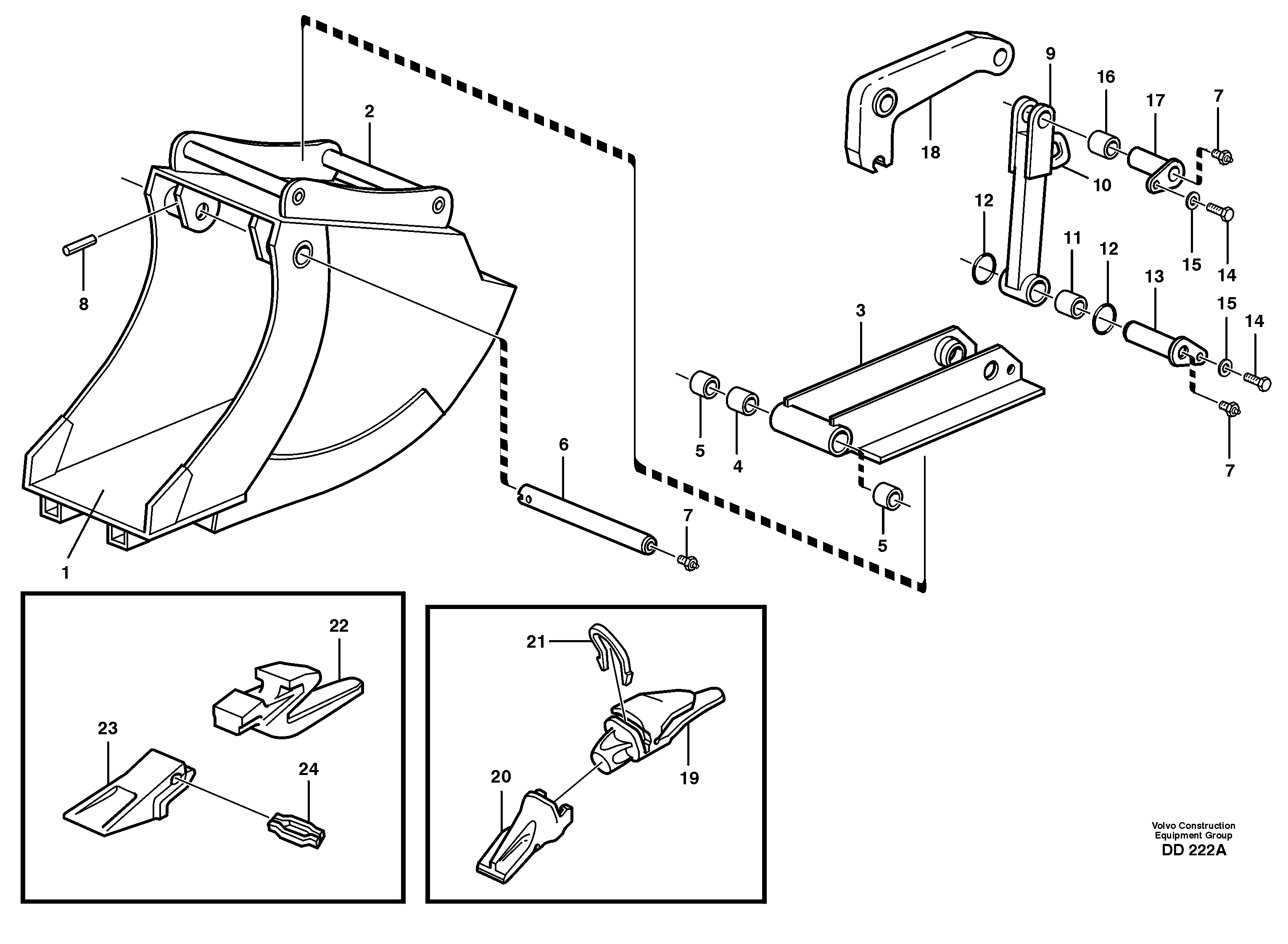 Cable bucket EL70, EL70C — volvo parts diagram