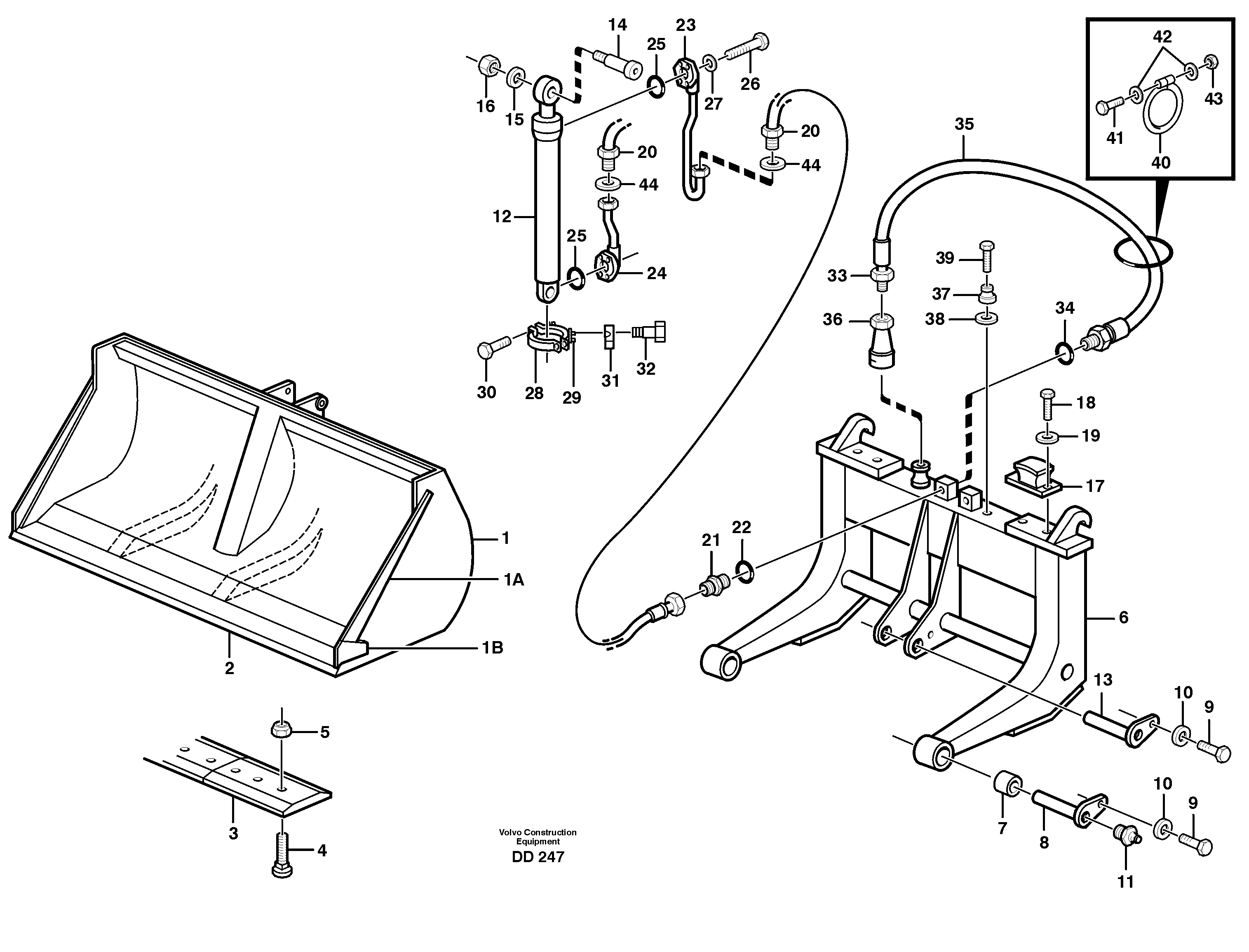High-tipping bucket L70 — volvo parts diagram
