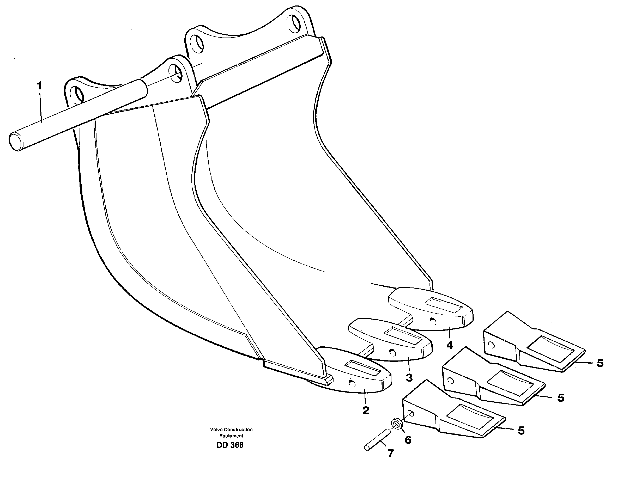 Cable bucket 14258190 — volvo parts diagram