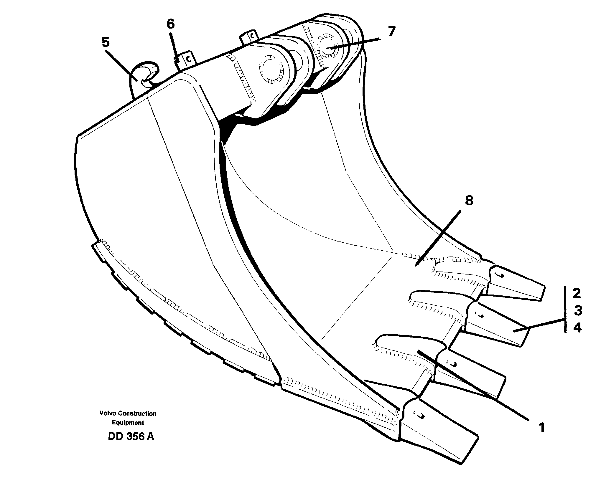 Buckets for quickfit, S3 14242069, 14260677, 14264676, 14342293 — volvo parts diagram
