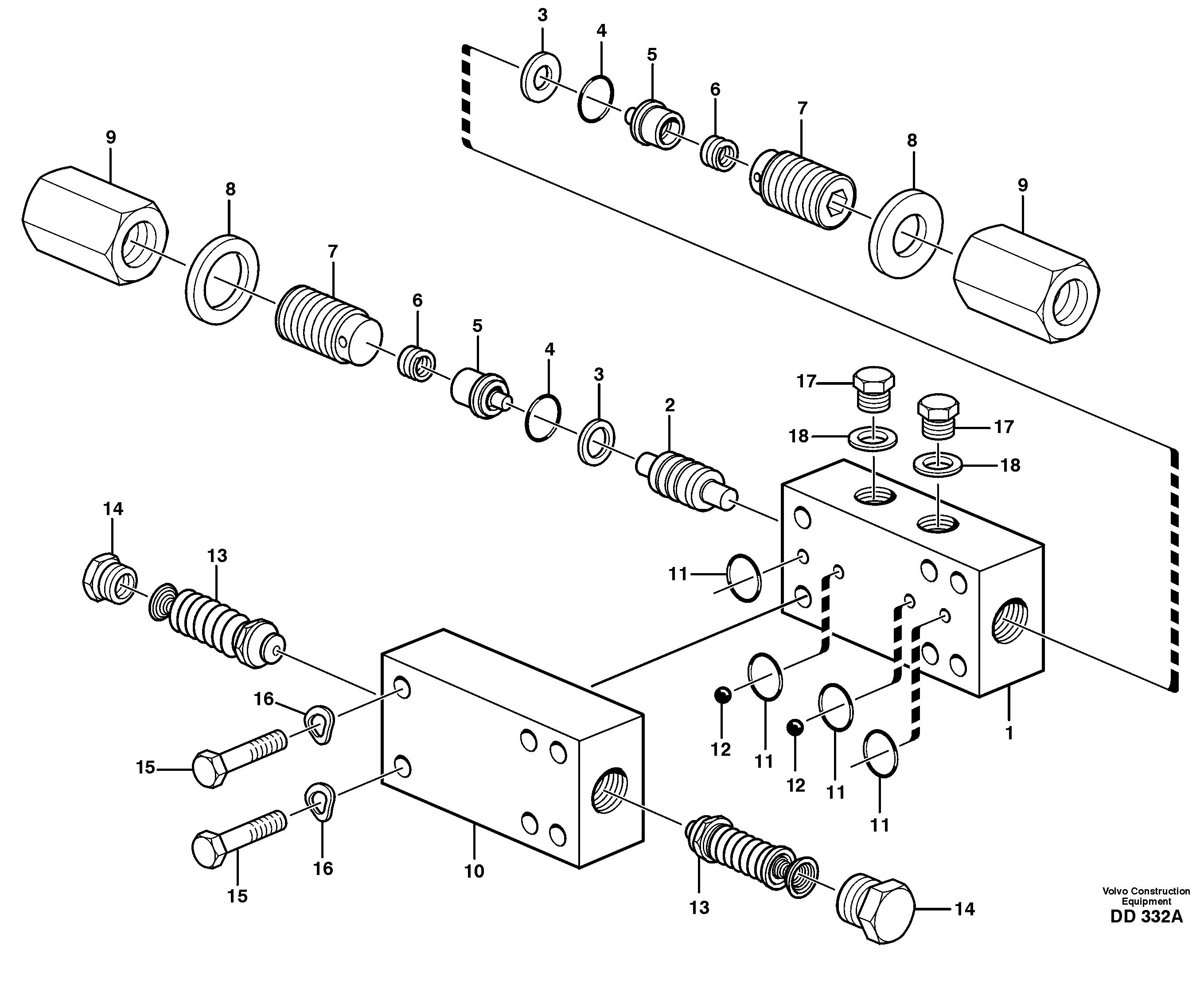 Valve, circuit body and return valve — volvo parts diagram