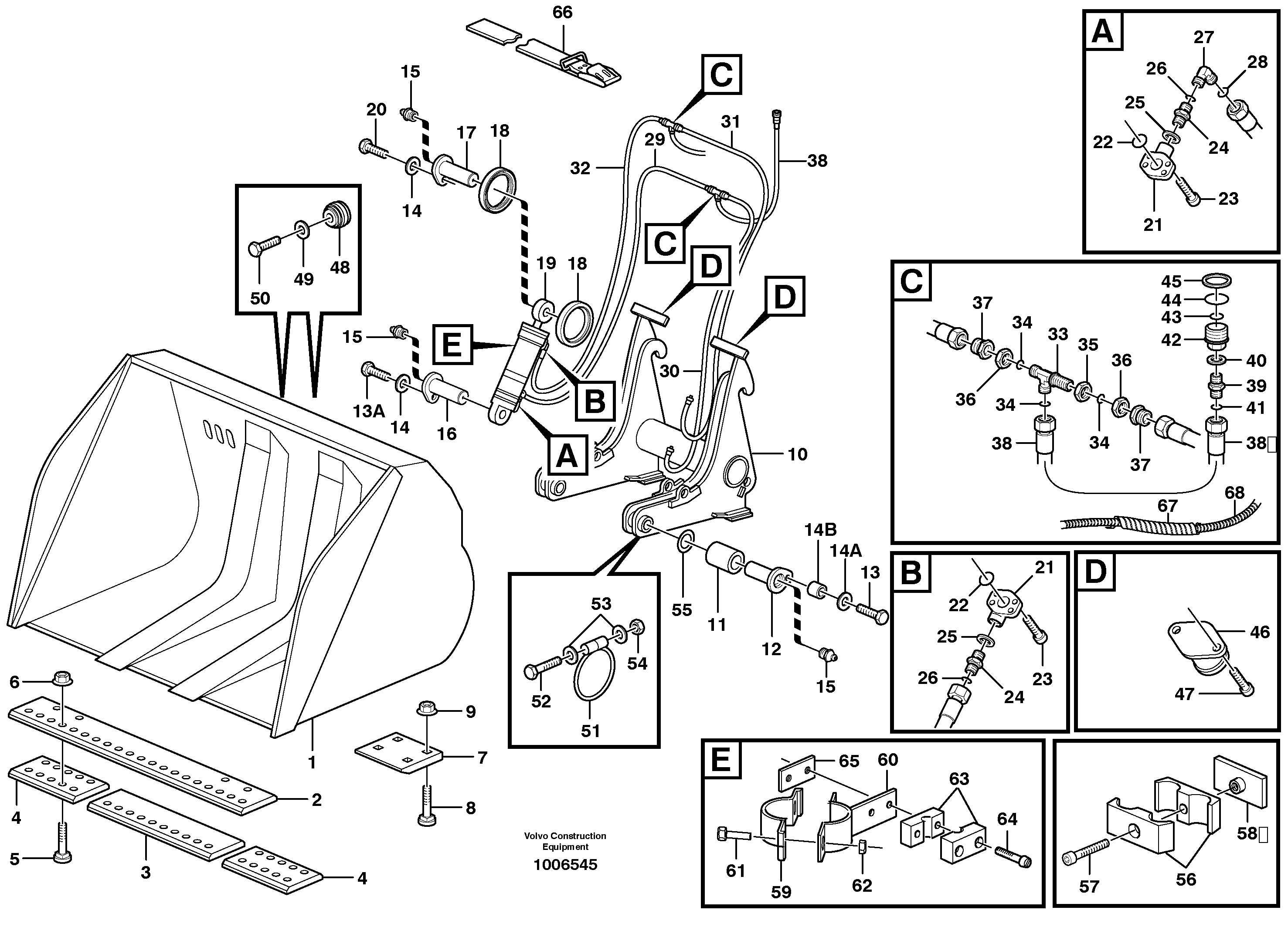 High-tipping bucket L180E — volvo parts diagram