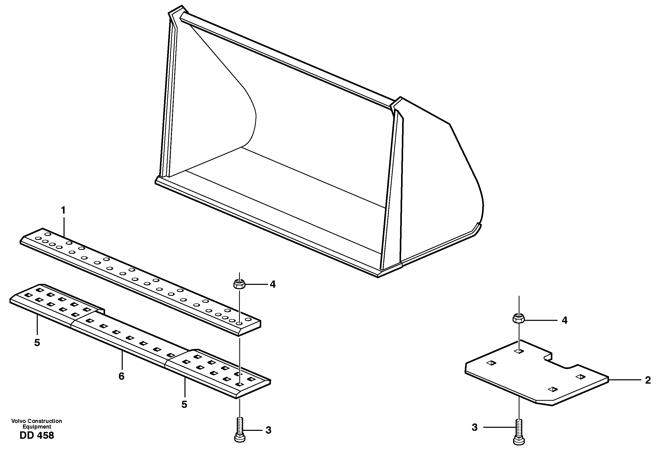 Light materials bucket L330C, L330D, L330E — volvo parts diagram
