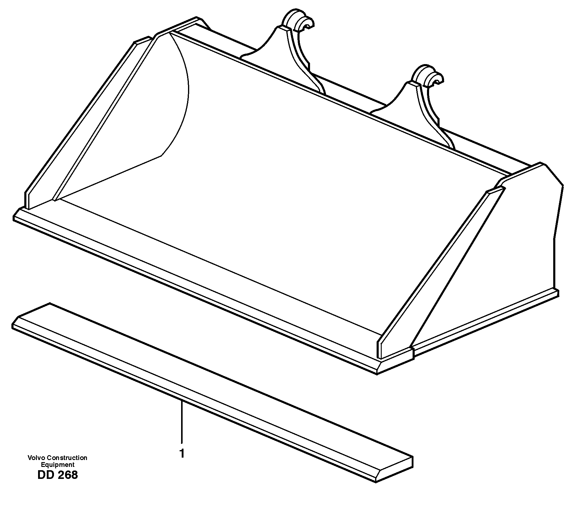 Planing bucket L50B/C/D/E, L60E, L70B/C/D/E, L90B/C/D/E, L120B,EL70/C — volvo parts diagram