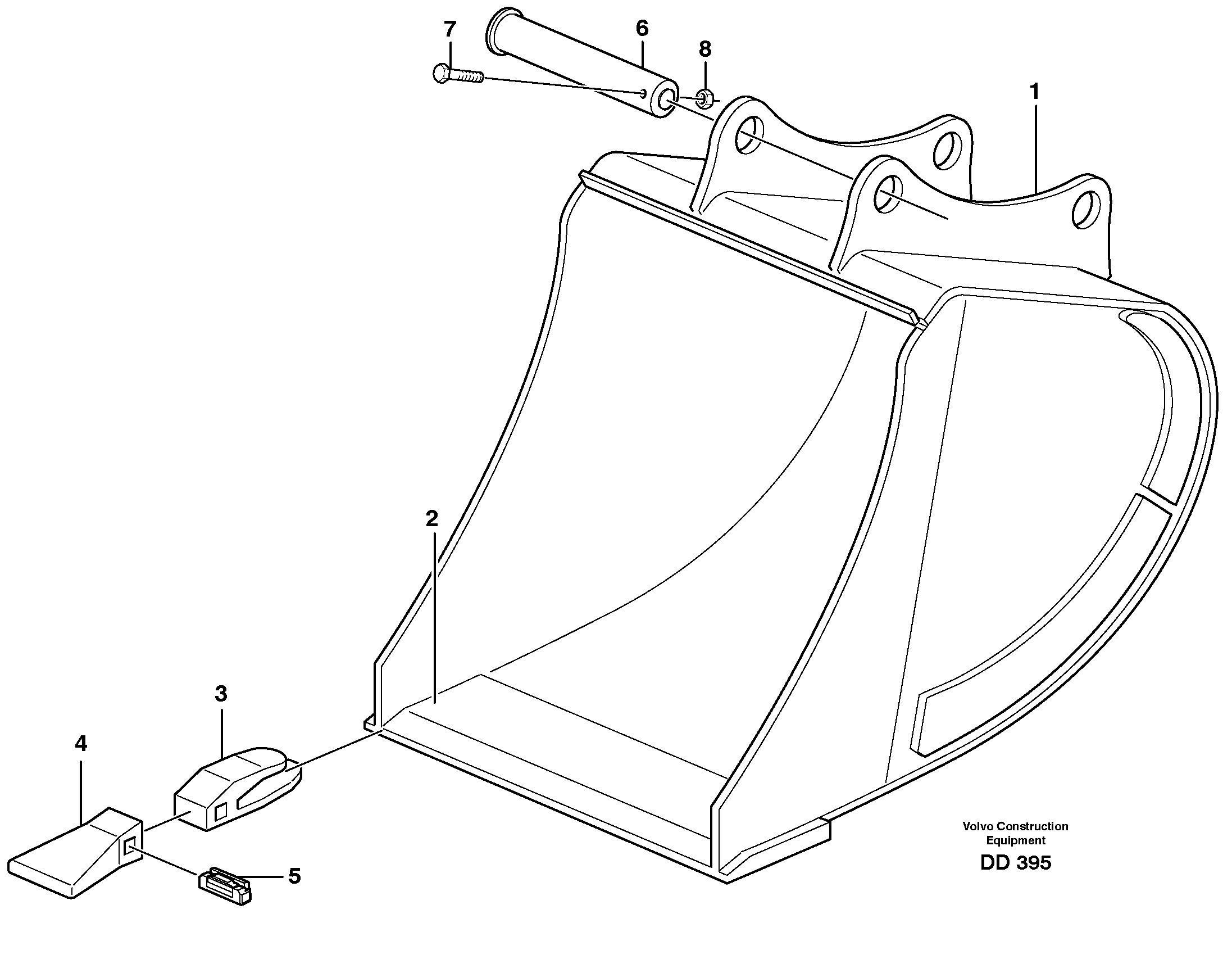 Buckets, direct fitting, Esco Super V 14377756, 14377757, 14377758, 14377759 — volvo parts diagram