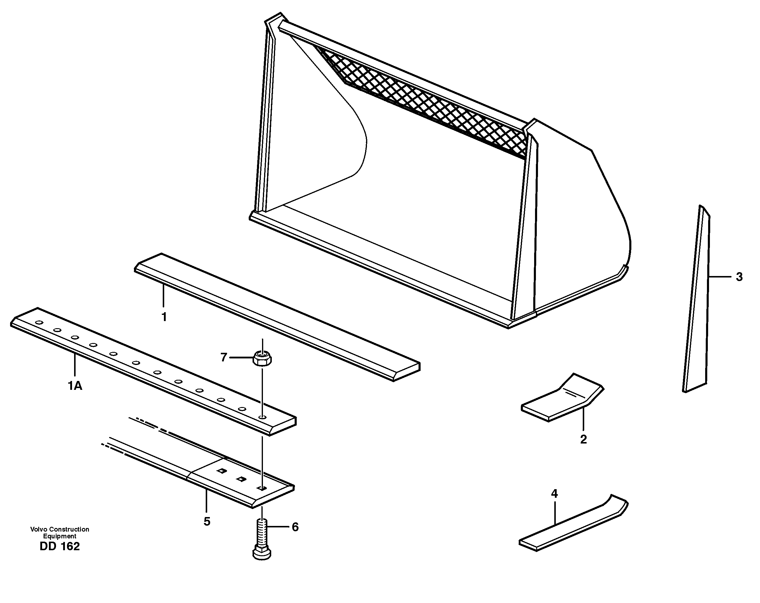 Light materials bucket L50 — volvo parts diagram