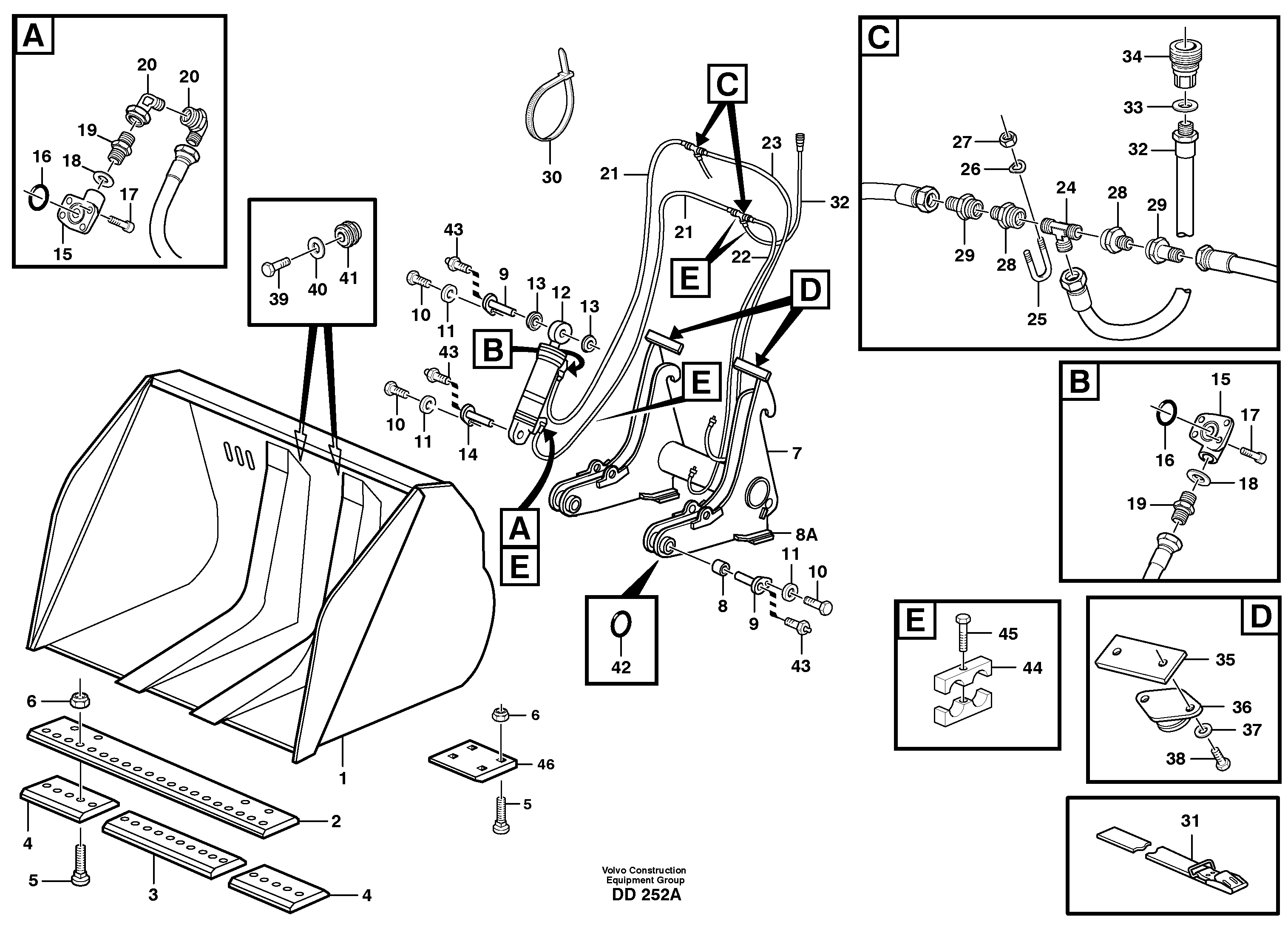 High-tipping bucket L70, L70B, L70C, L70D — volvo parts diagram