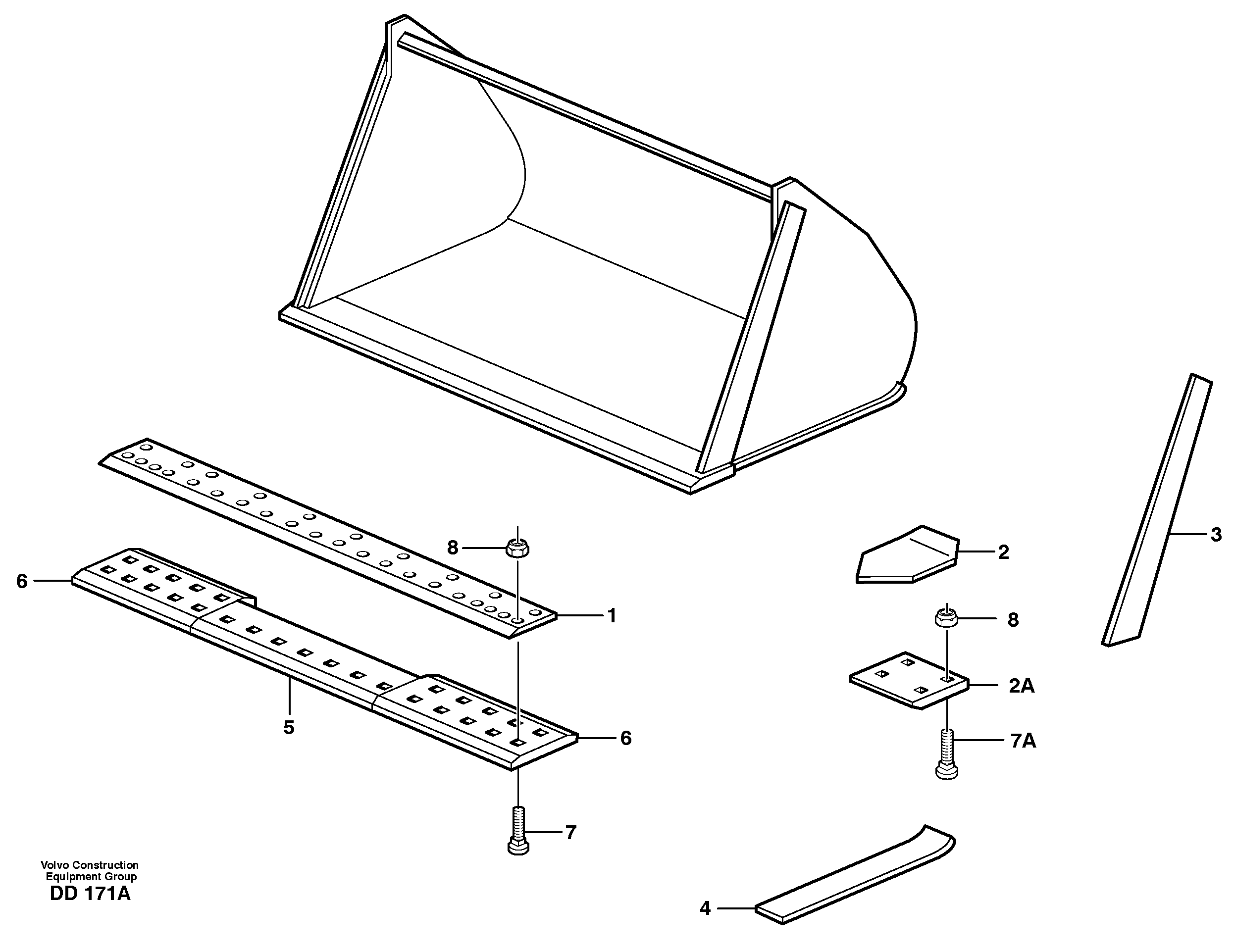 Light materials bucket L150E — volvo parts diagram