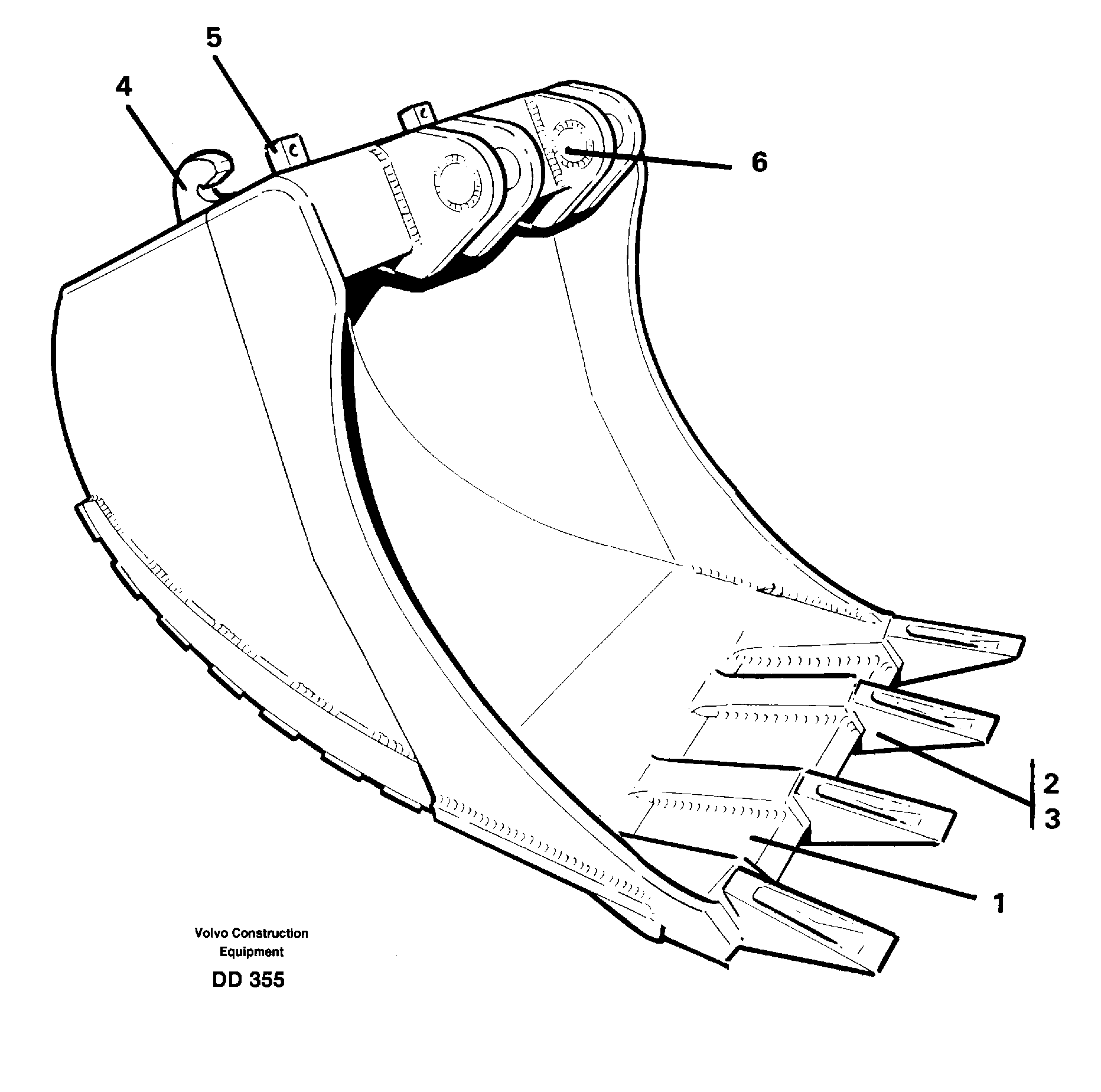 Buckets for quickfit, S3 14239732, 14239734 — volvo parts diagram