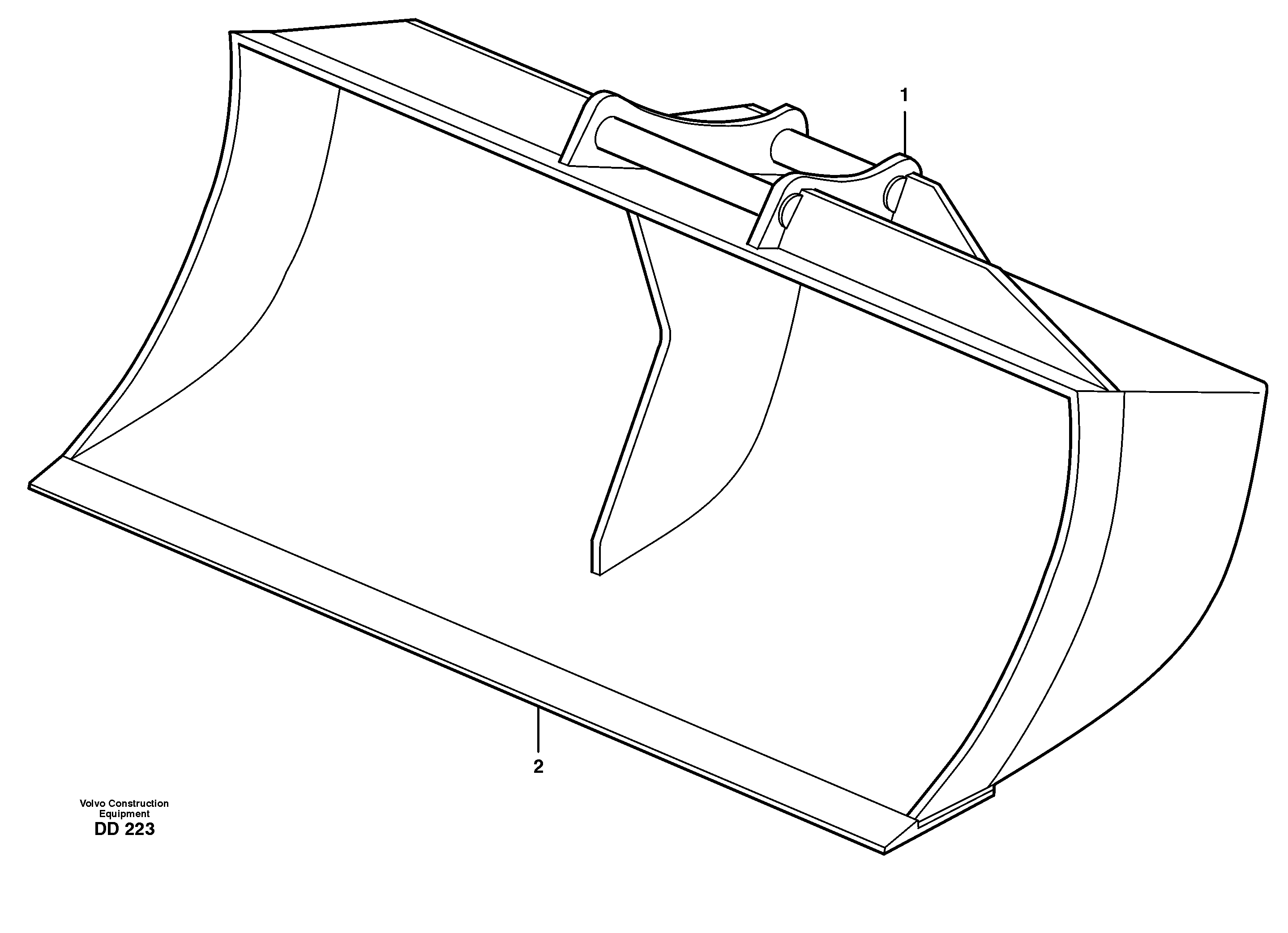 Planing bucket EL70, EL70C — volvo parts diagram