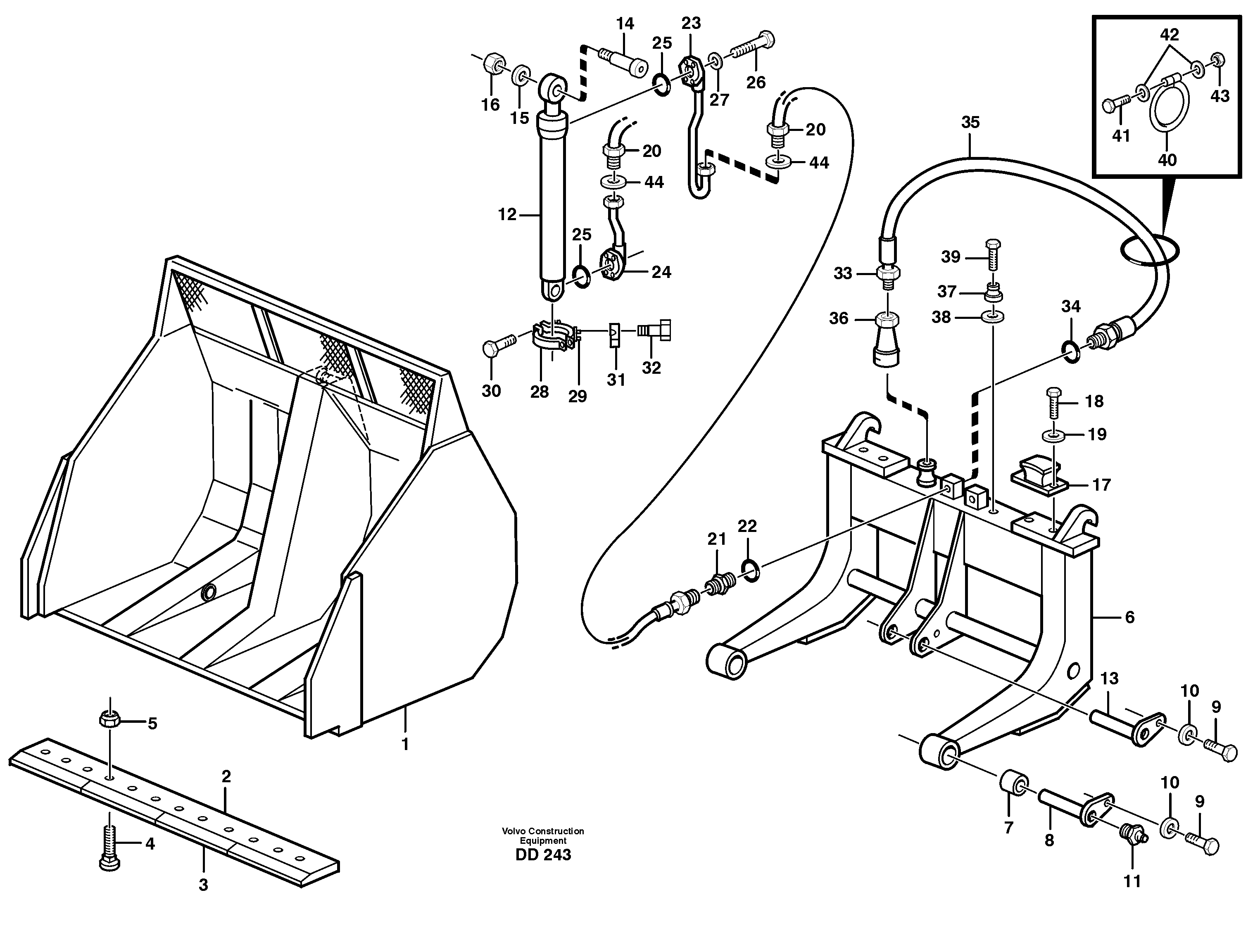High-tipping bucket L50 — volvo parts diagram