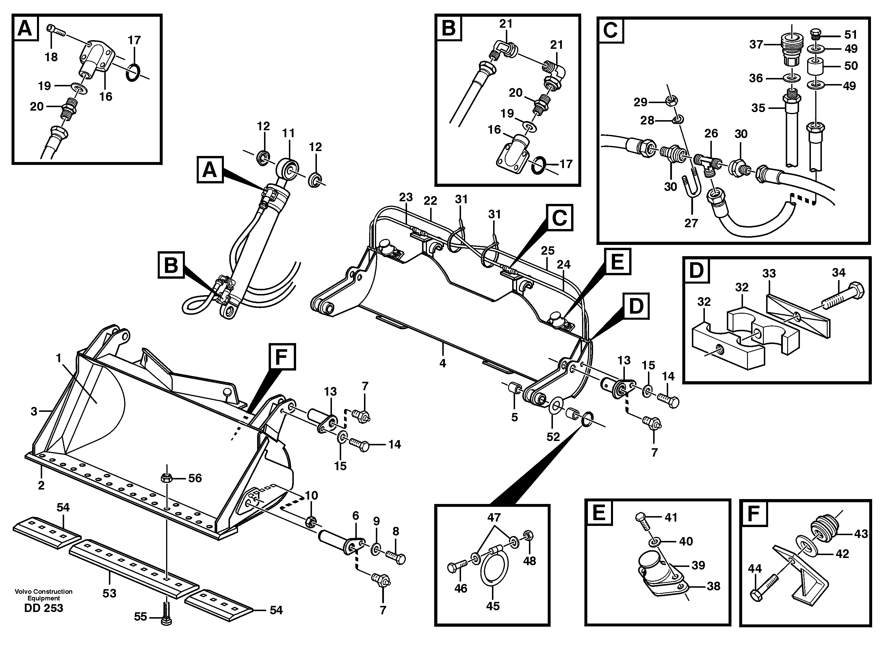 High-tipping bucket L90B, L90C — volvo parts diagram