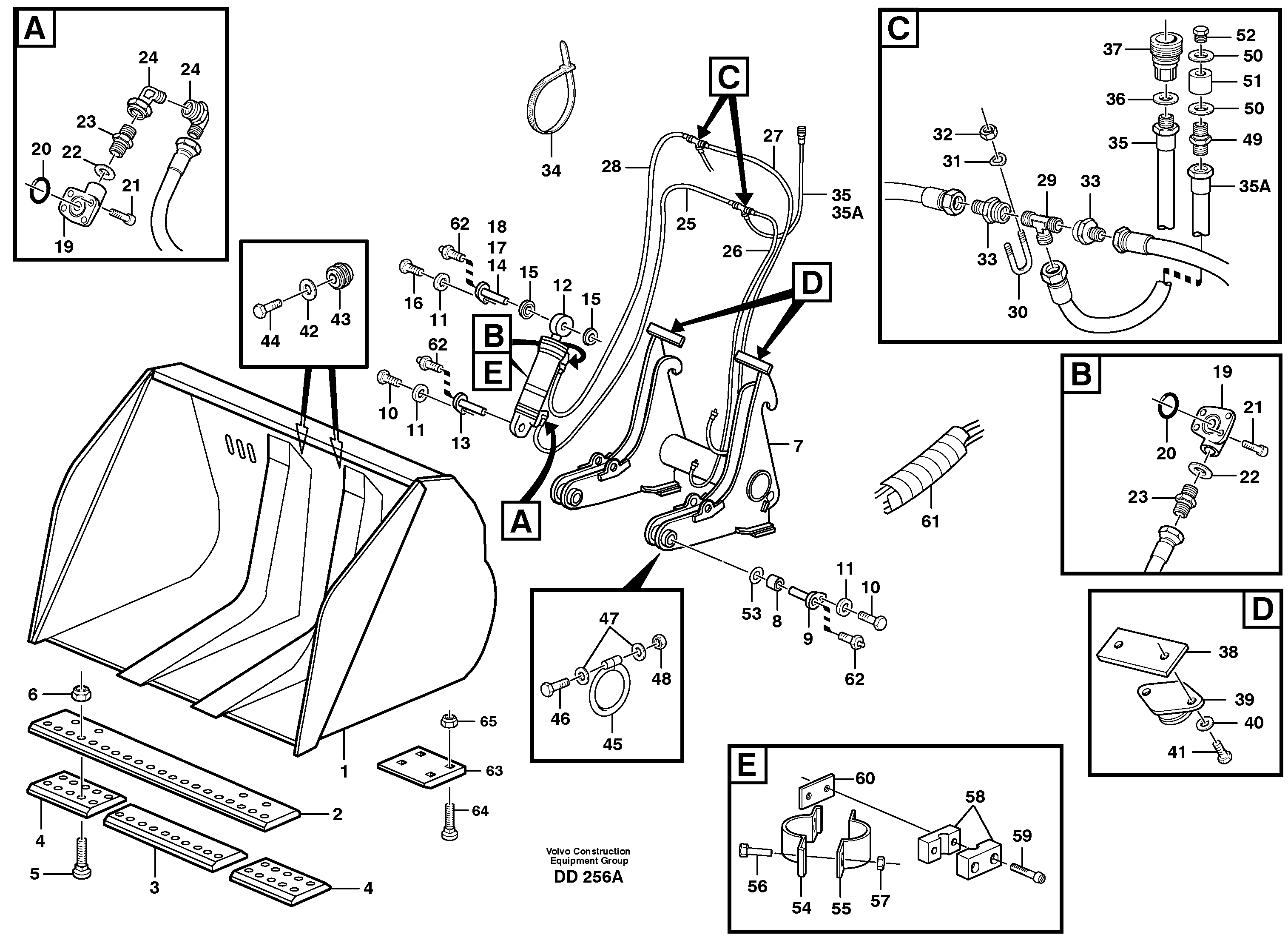 High-tipping bucket L90C, L90D — volvo parts diagram