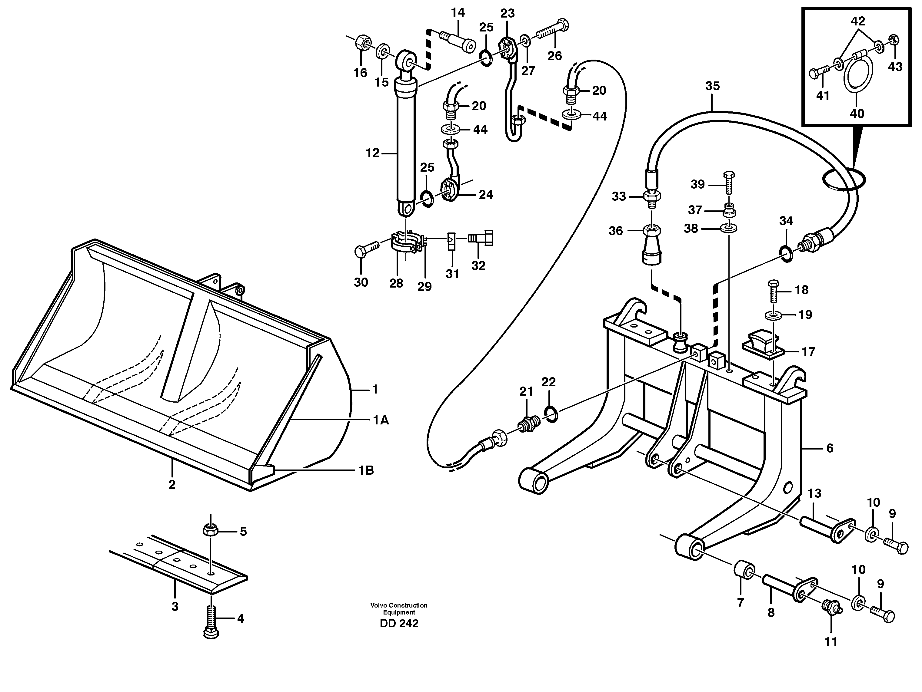 High-tipping bucket L50 — volvo parts diagram