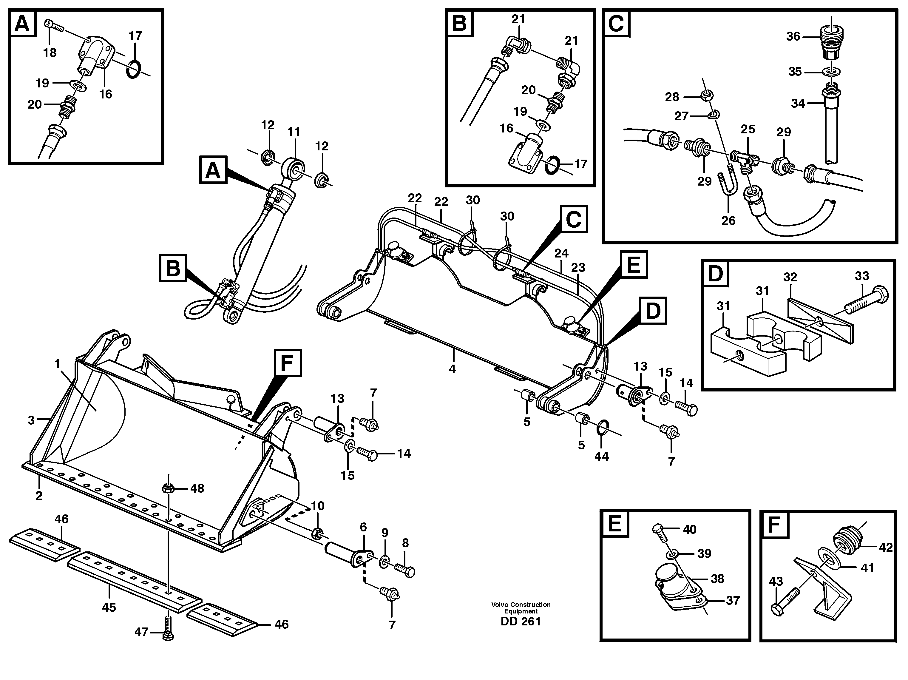 High-tipping bucket L150, L150C — volvo parts diagram