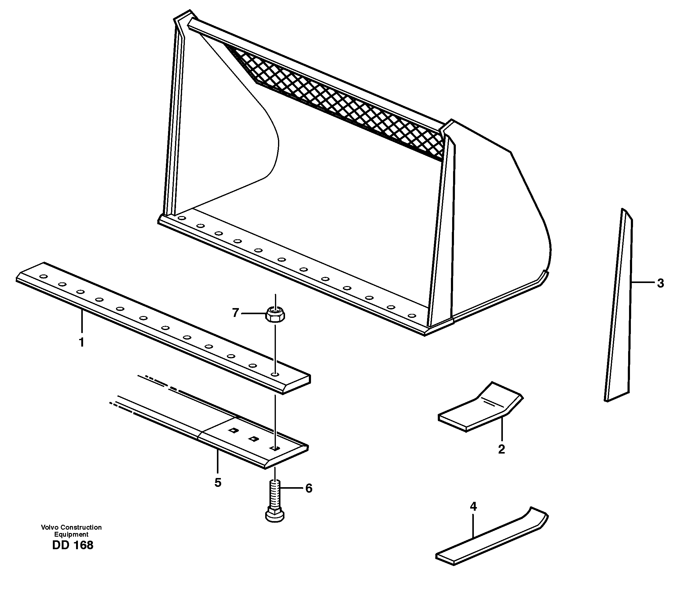 Light materials bucket L120, L120B — volvo parts diagram