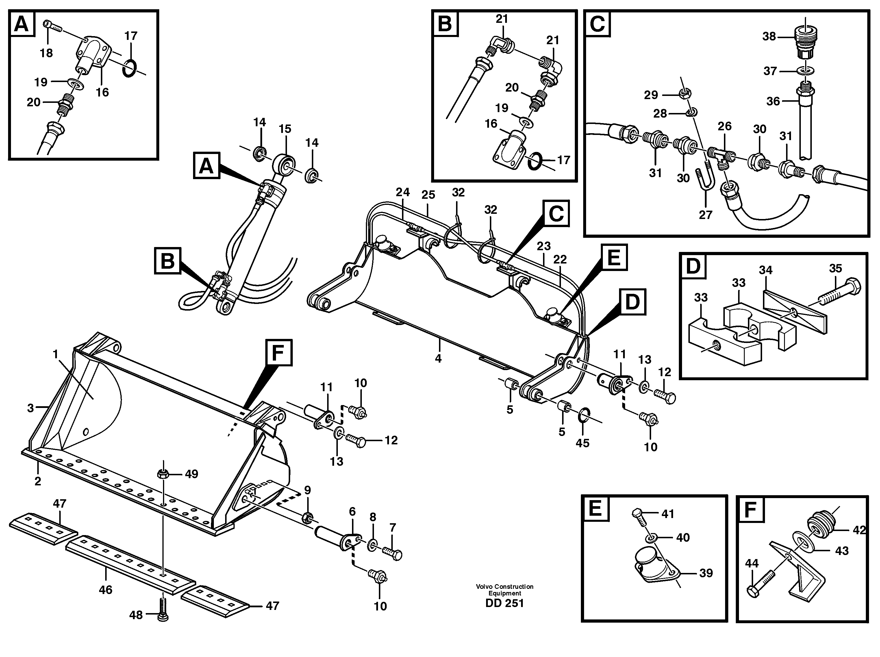 High-tipping bucket L70, L70B, L70C, L70D — volvo parts diagram