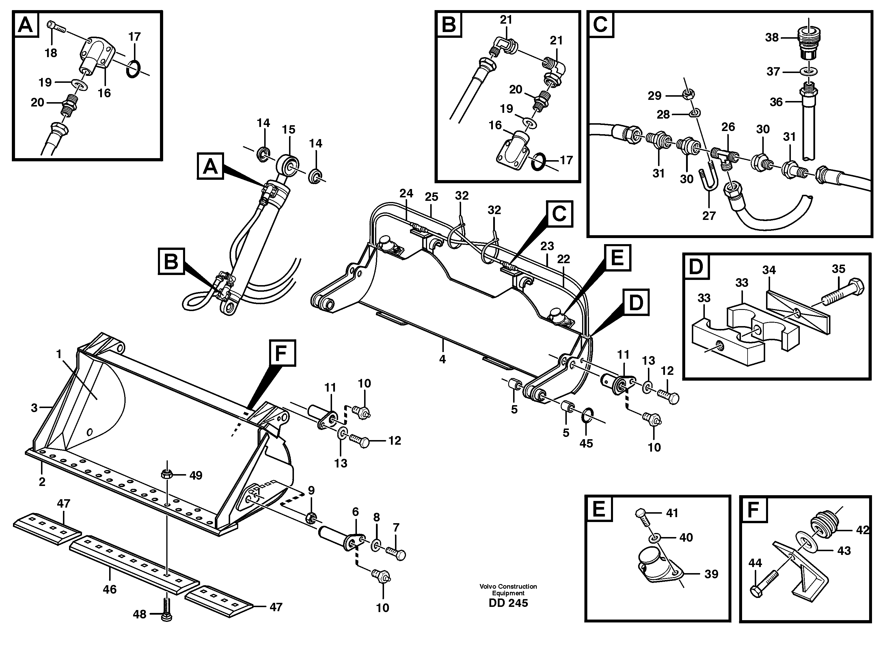 High-tipping bucket L50B, L50C, L50D — volvo parts diagram