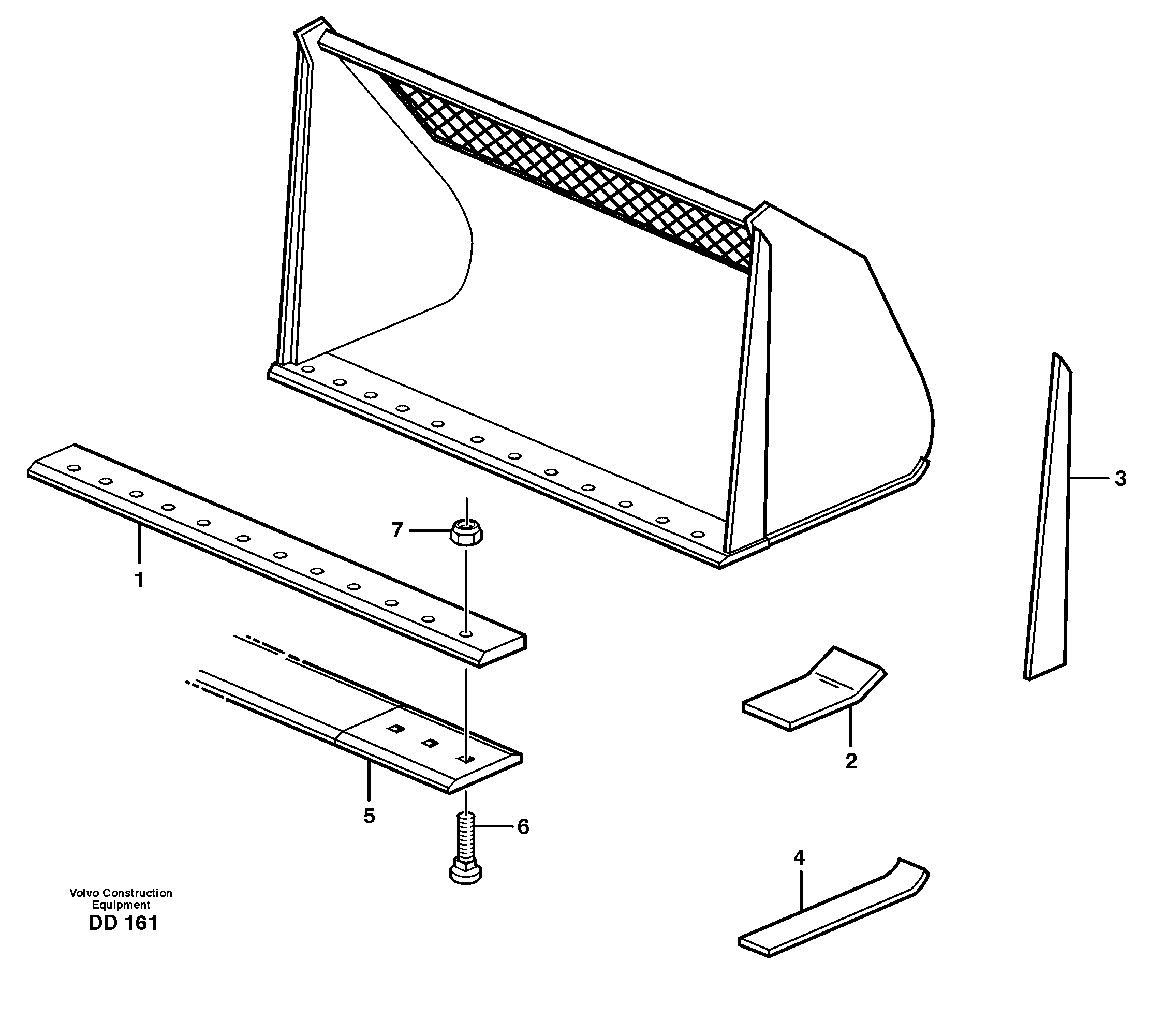 Light materials bucket L30 — volvo parts diagram