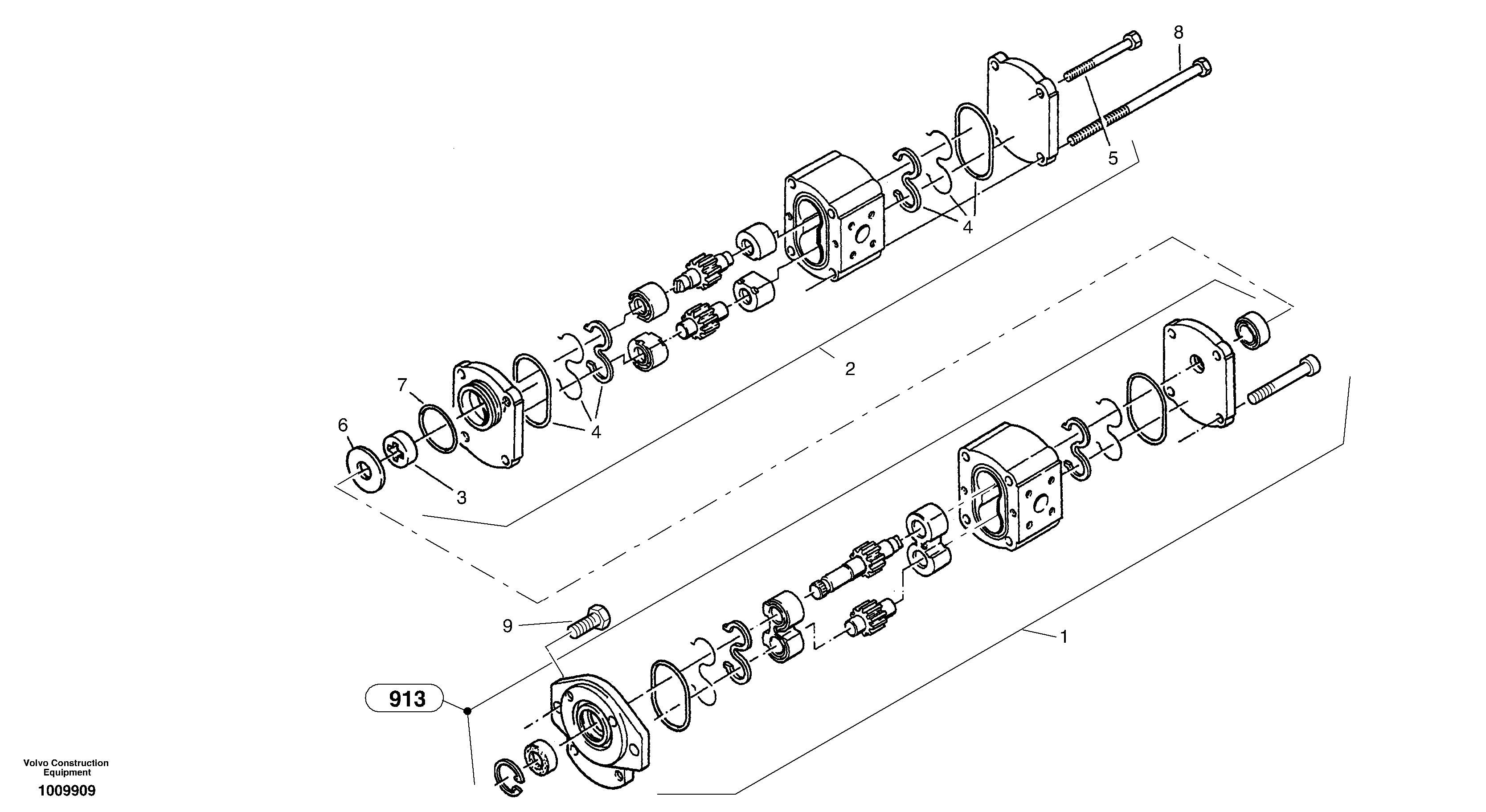 Steering pump — volvo parts diagram