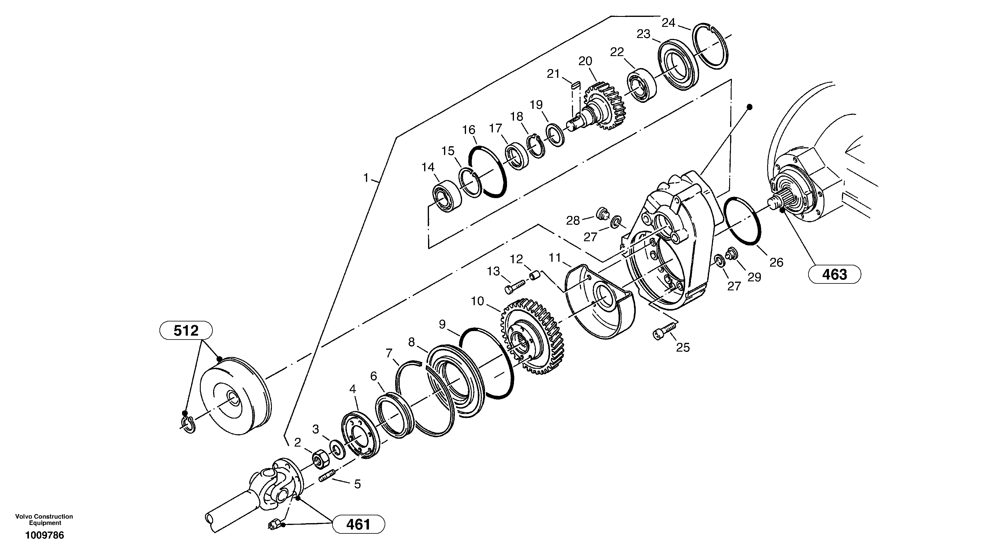 Gearbox assy — volvo parts diagram