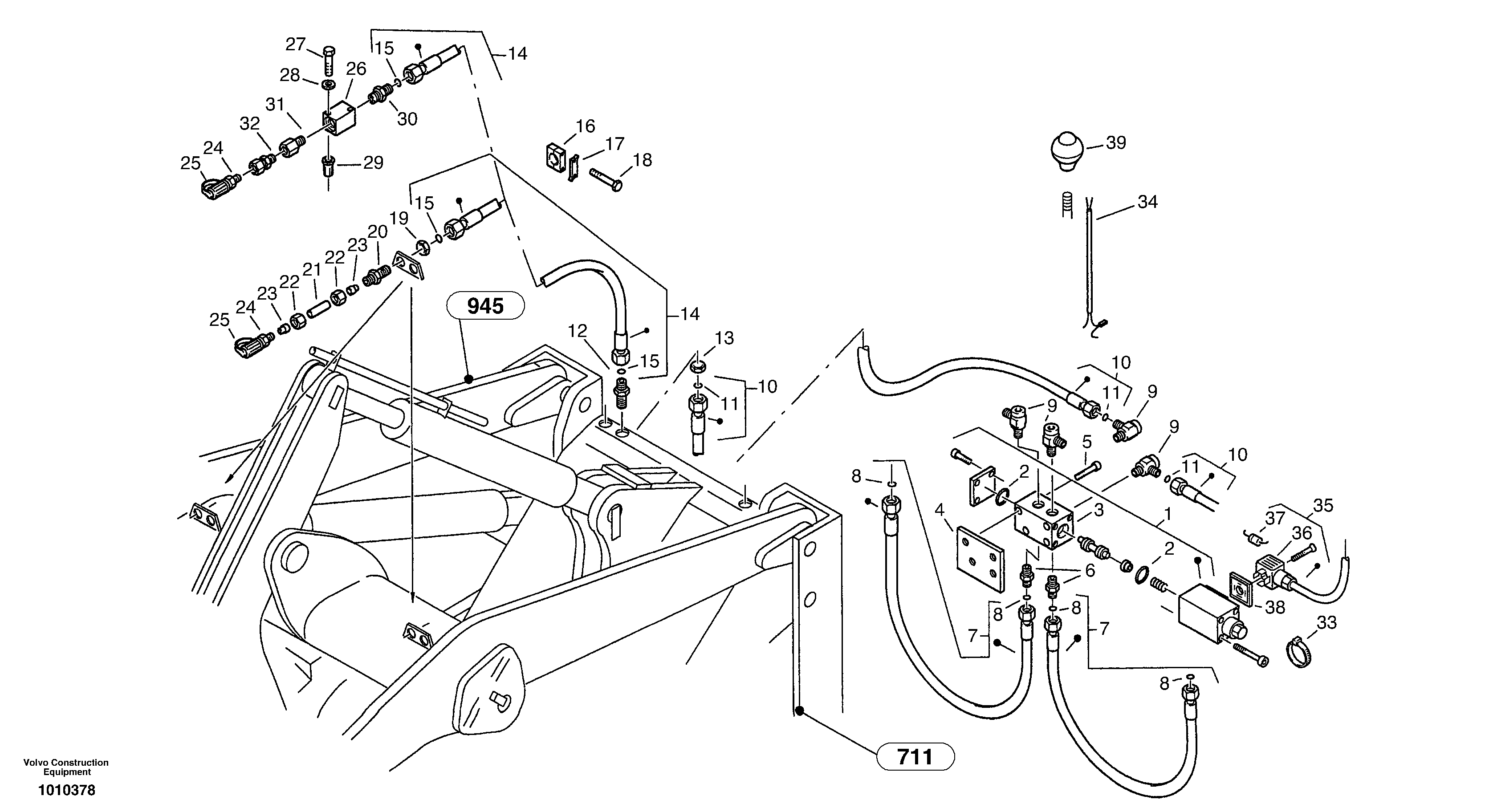 Hydraulic function - Nr. 4 — volvo parts diagram
