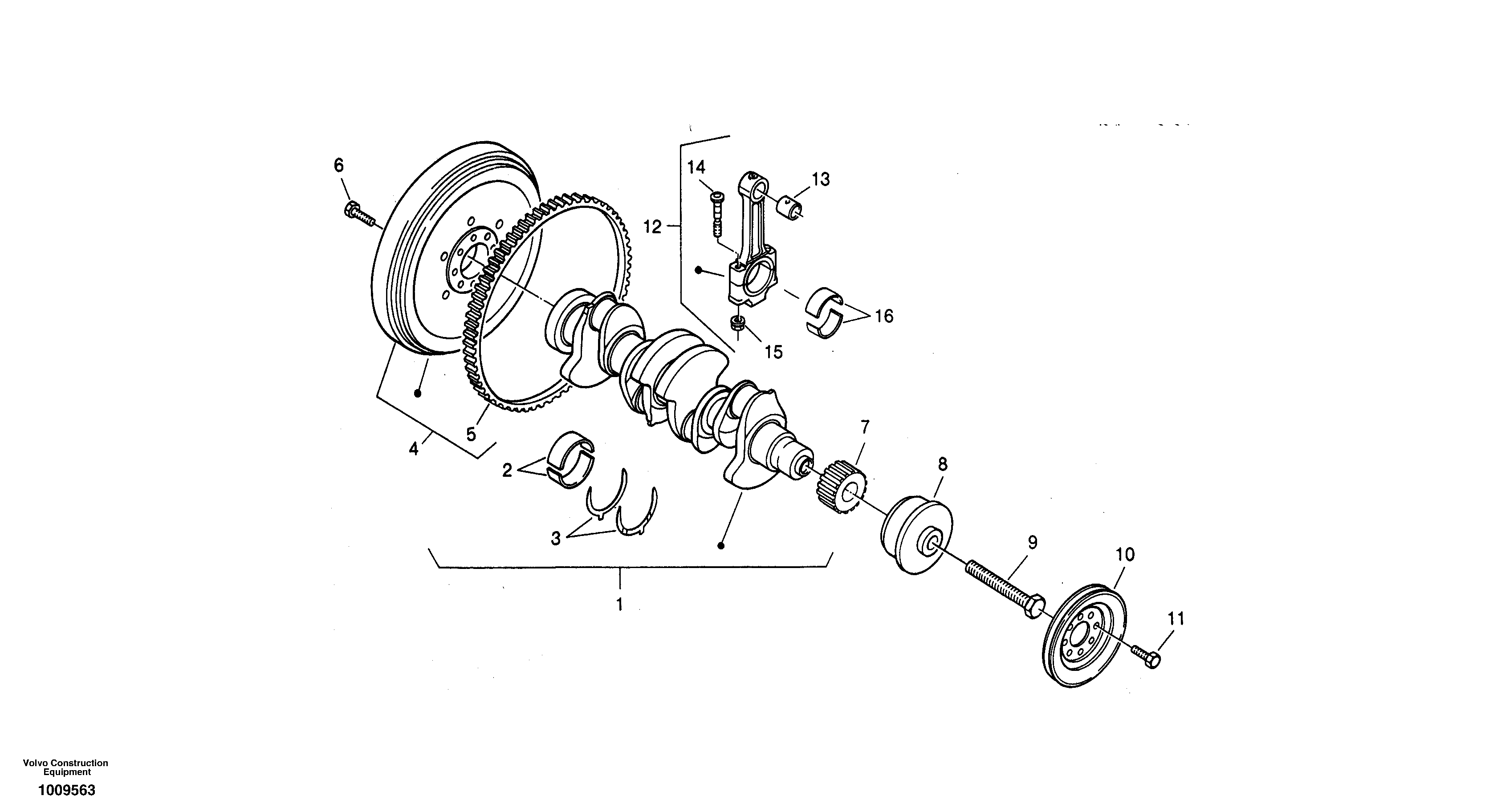 Crankshaft — volvo parts diagram