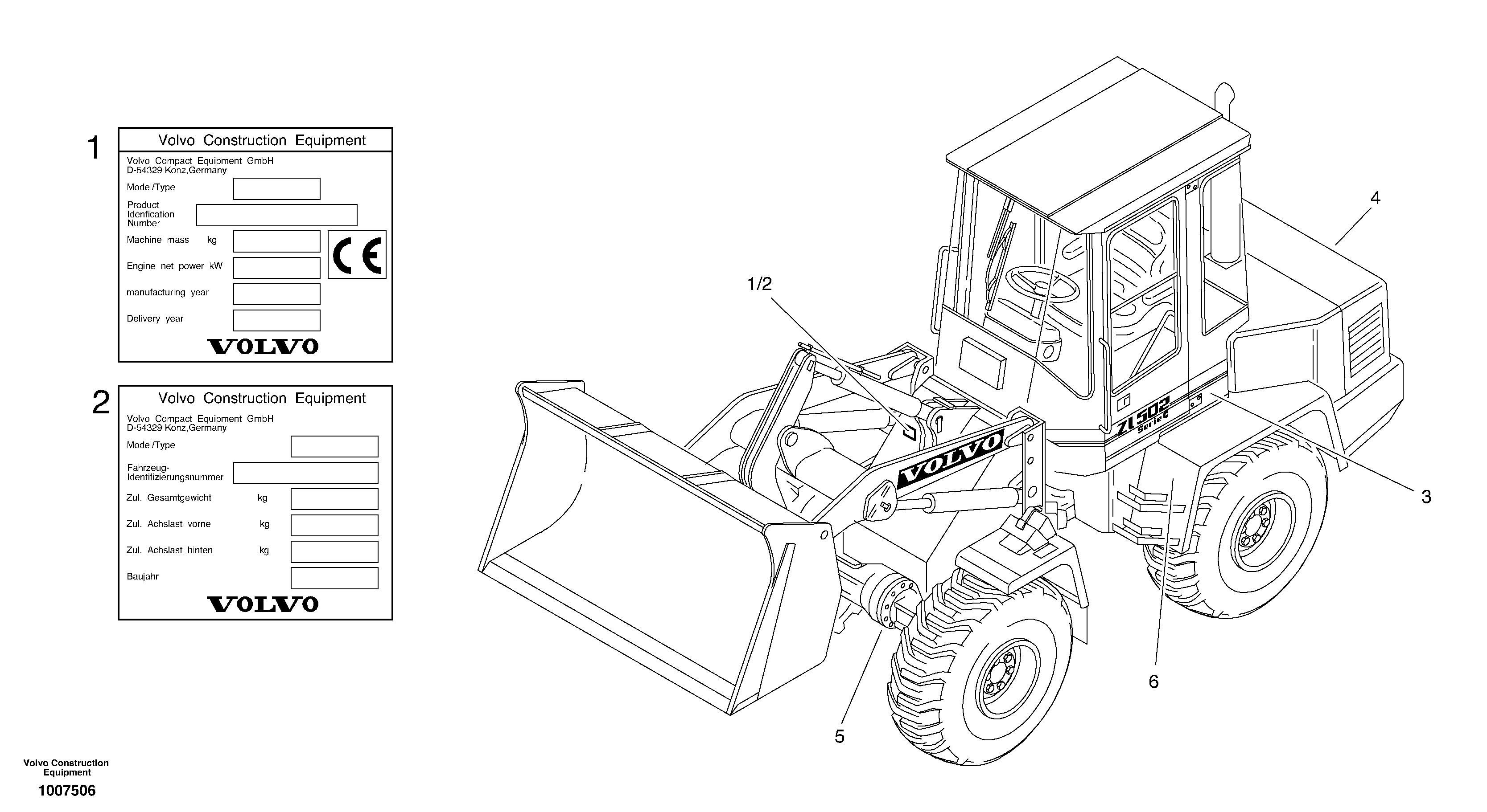 Product sign plate — volvo parts diagram