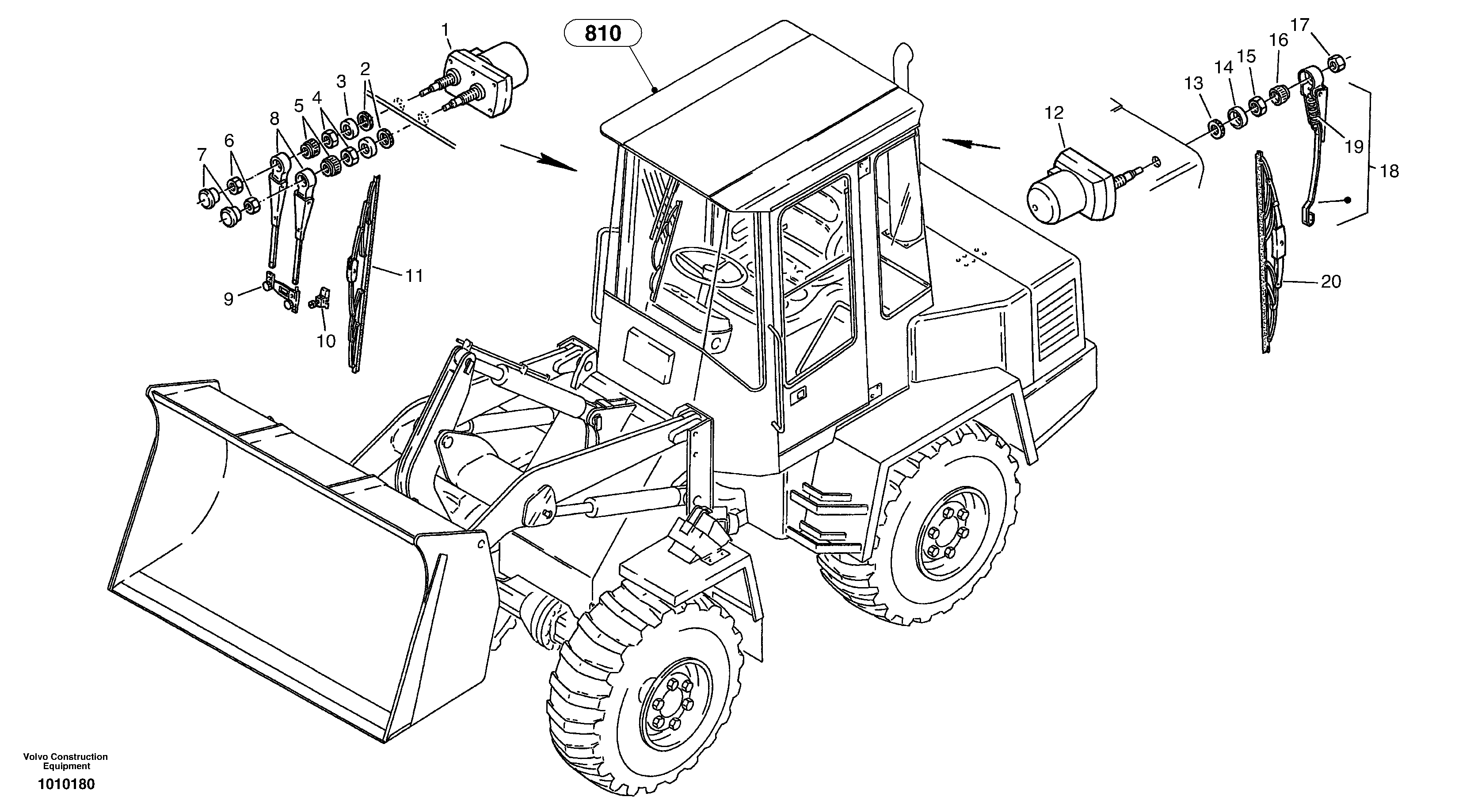 Wiper installation — volvo parts diagram