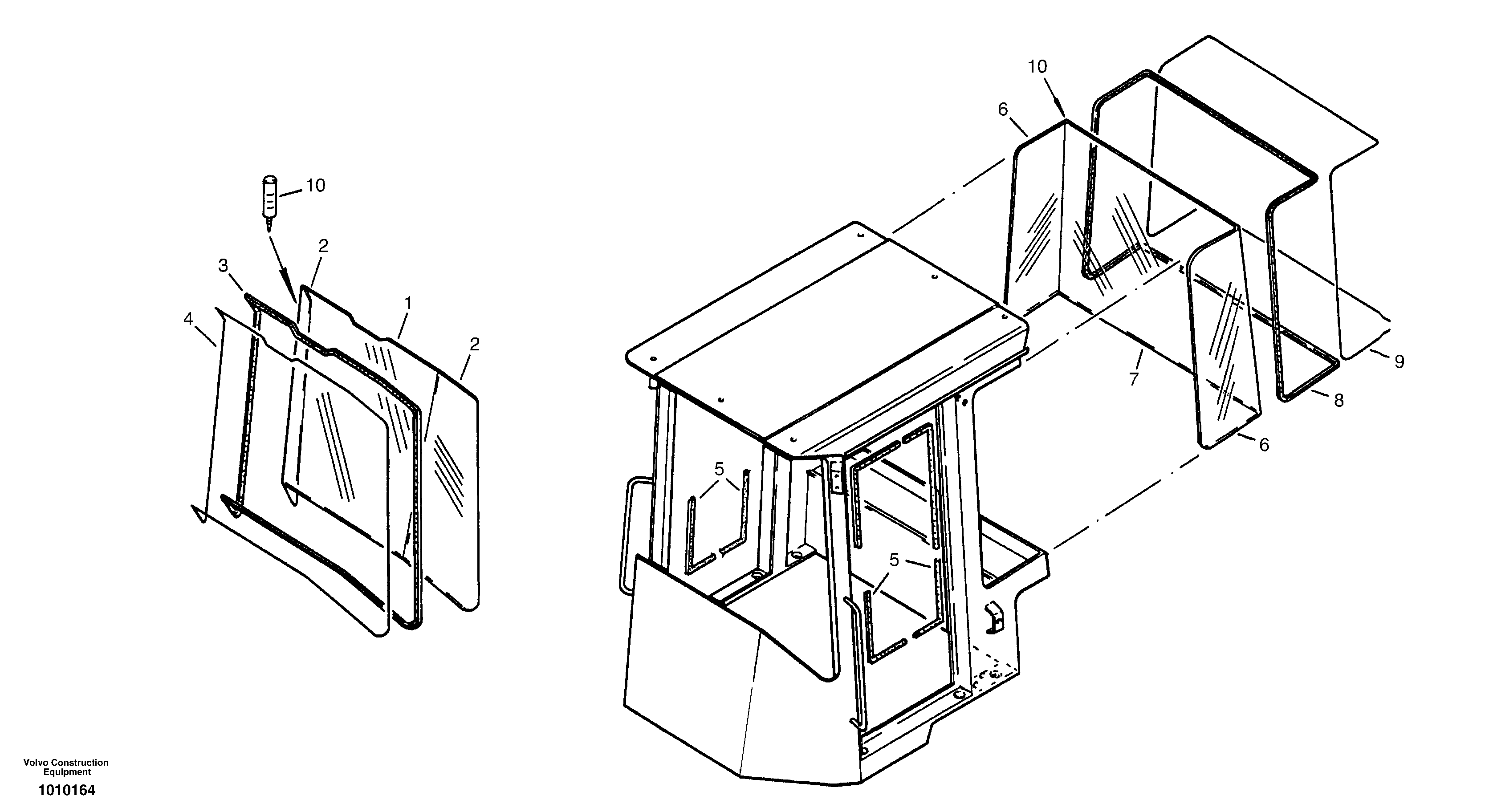 Window pane — volvo parts diagram