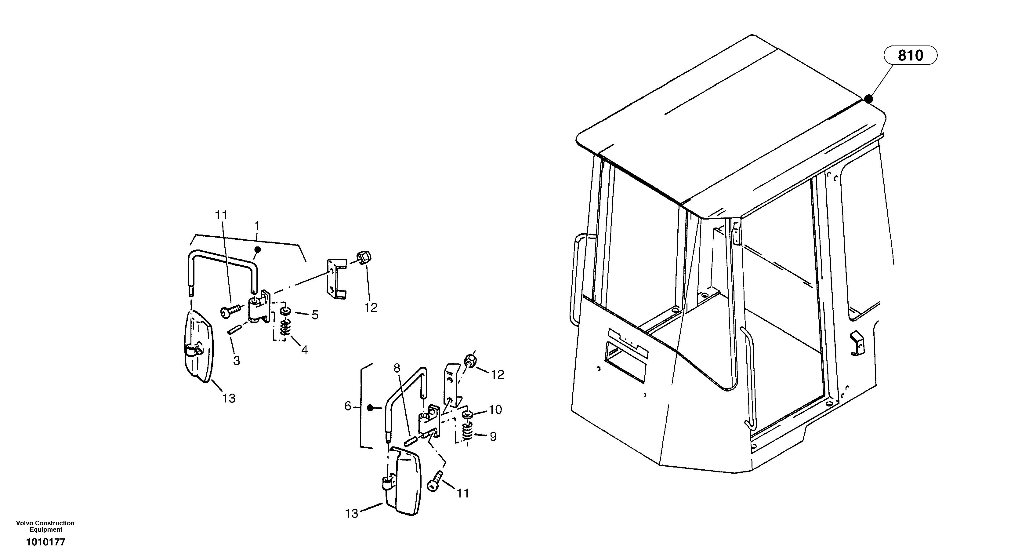 Rear view mirror — volvo parts diagram