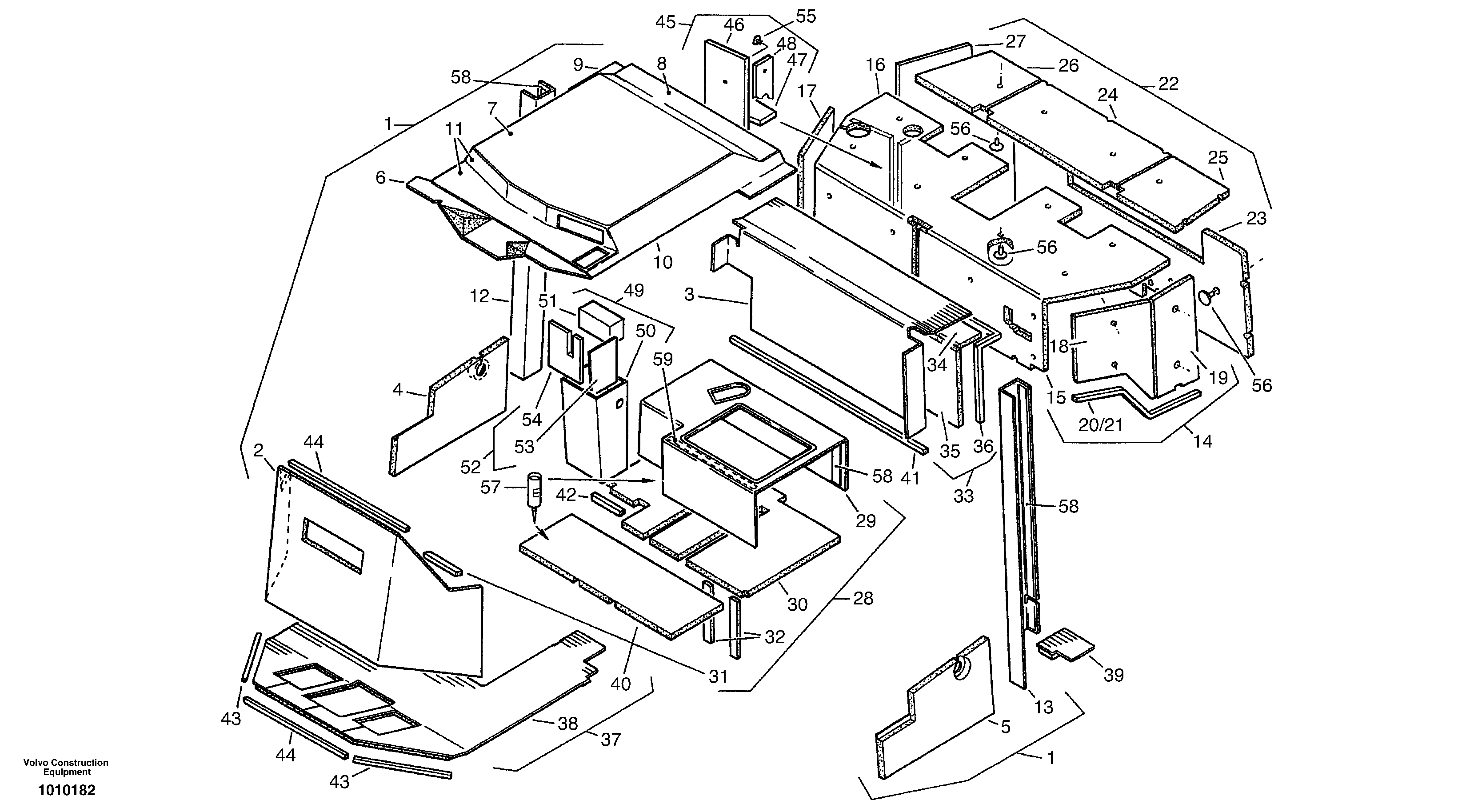 Isolation - Cabine — volvo parts diagram