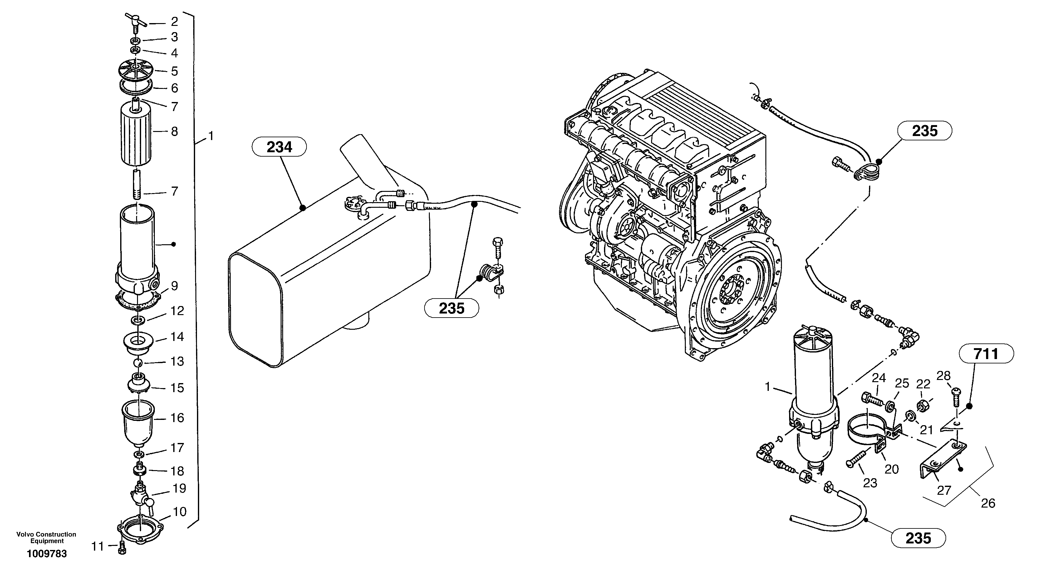 Filter - Water separator — volvo parts diagram