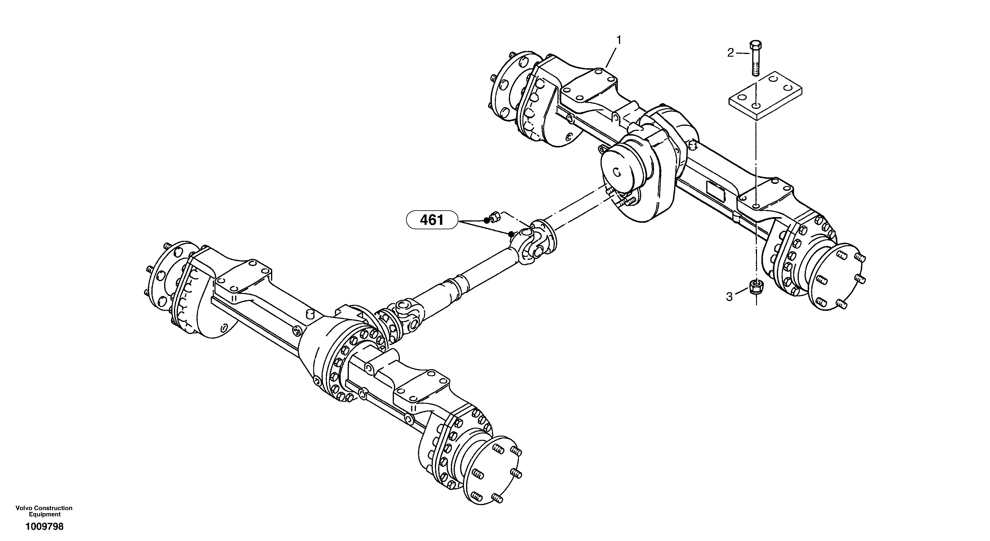 Assembly - rear axle — volvo parts diagram