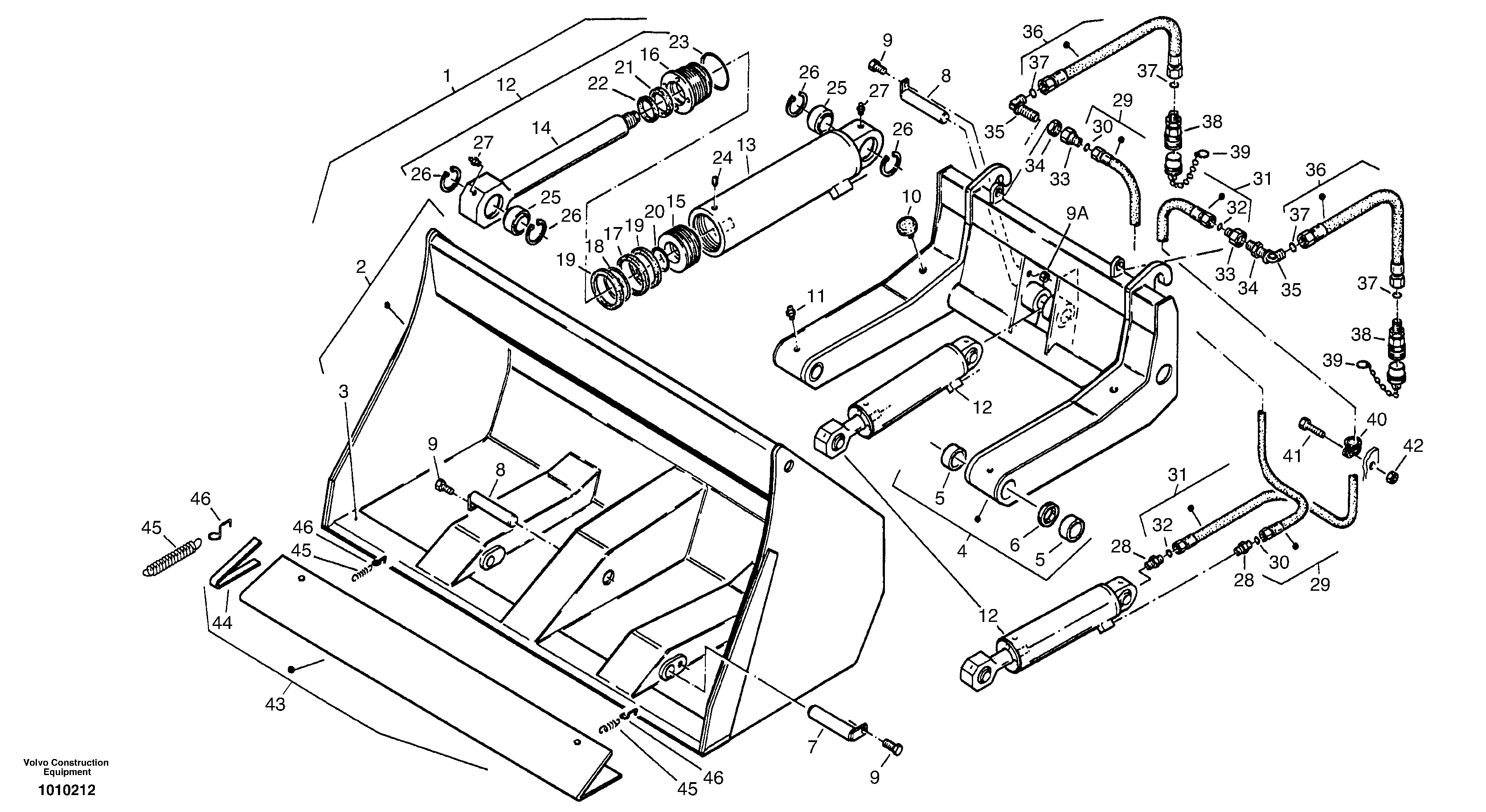 Tipping bucket  2808976, 2878344 — volvo parts diagram