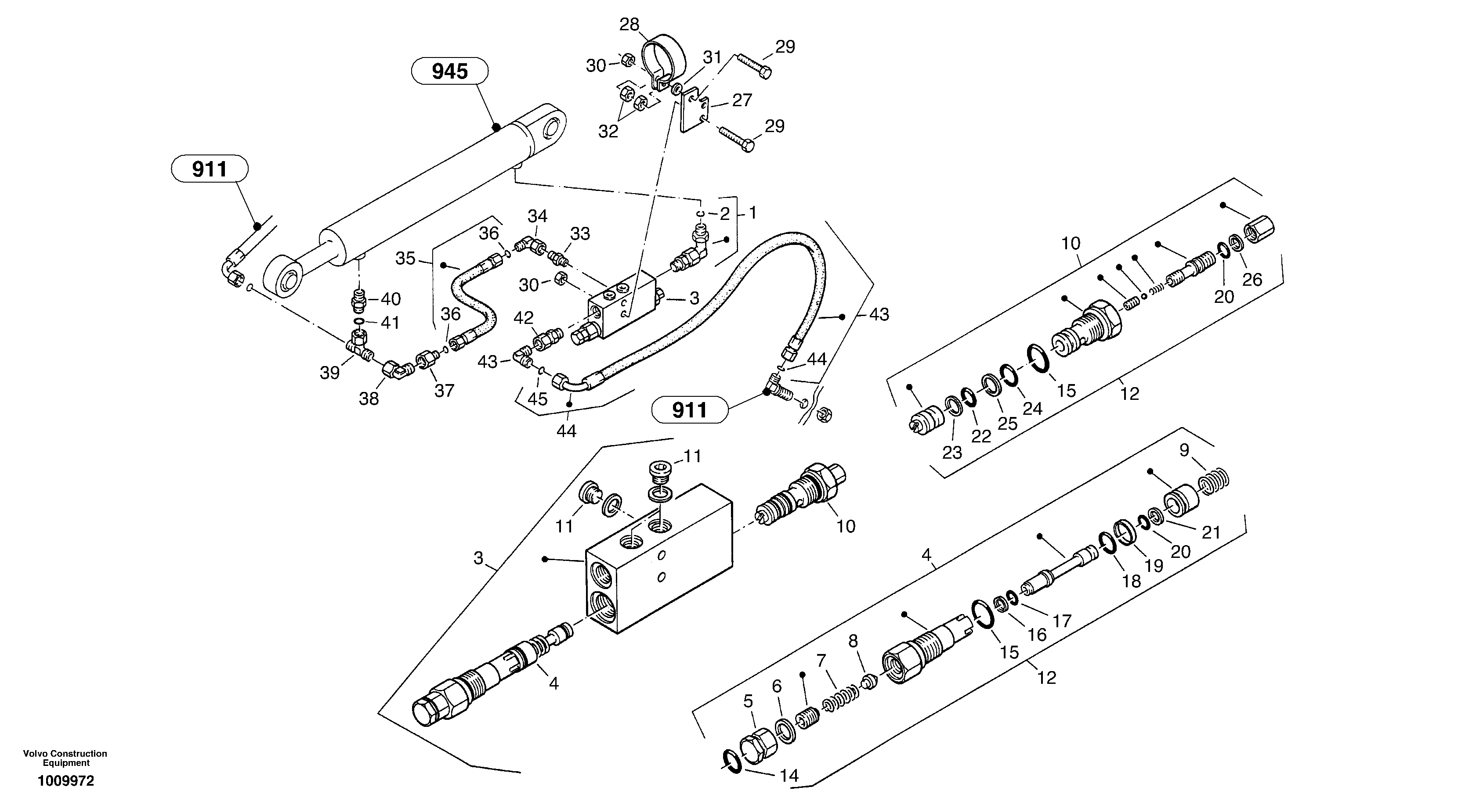 Line fracture safety - Tilt — volvo parts diagram