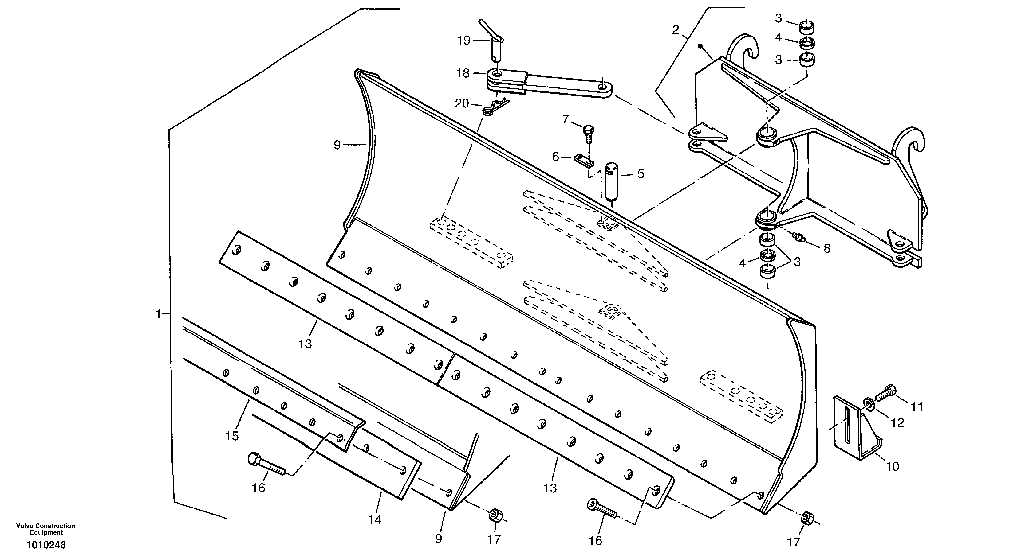 Levelling blade — volvo parts diagram