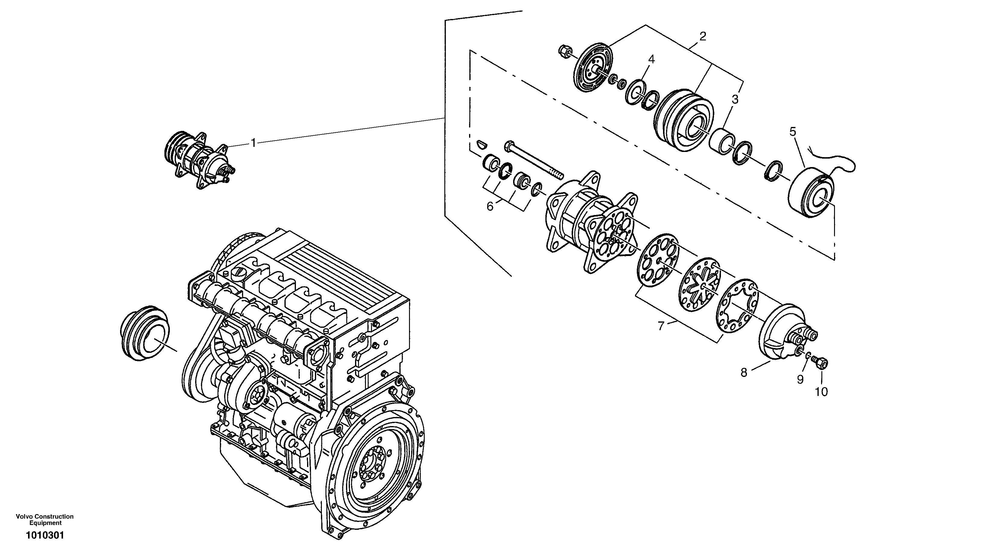 Compressor - Air conditioning (Bonair) — volvo parts diagram