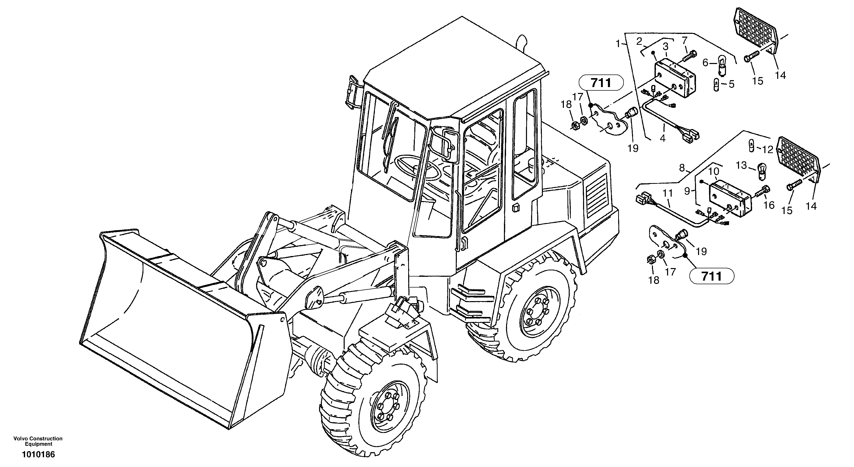 Lighting, rear — volvo parts diagram