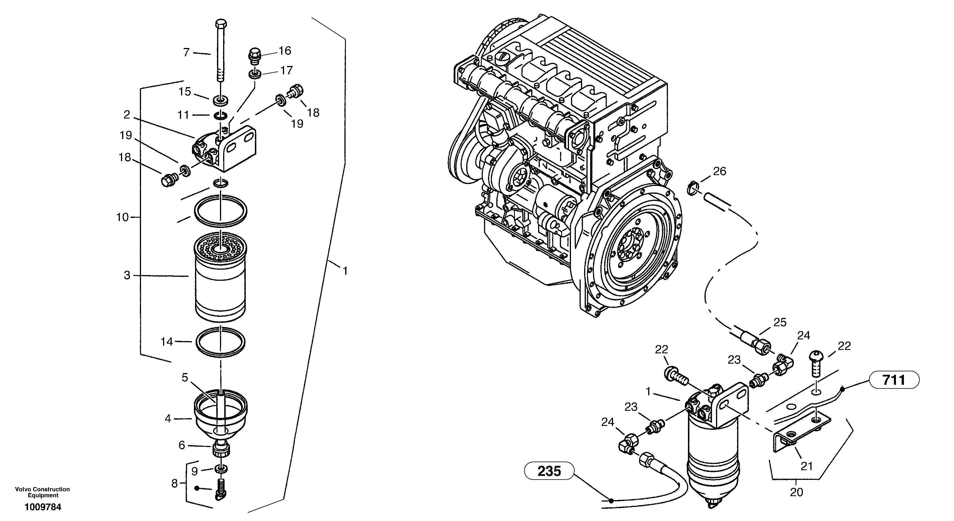 Filter - Water separator - Lucas version — volvo parts diagram