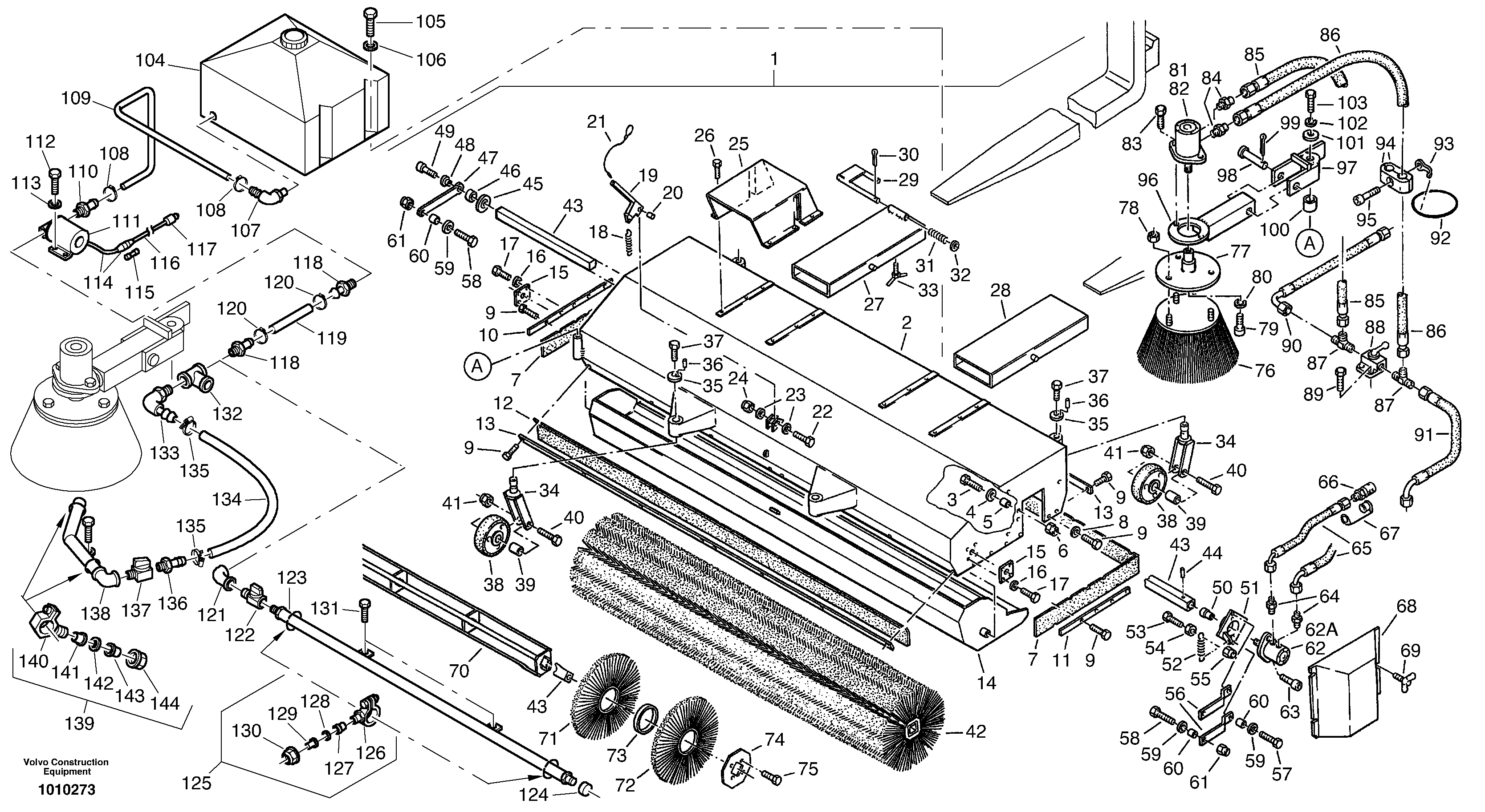 Sweeper (GS 2000)  2801134, 2801135 — volvo parts diagram