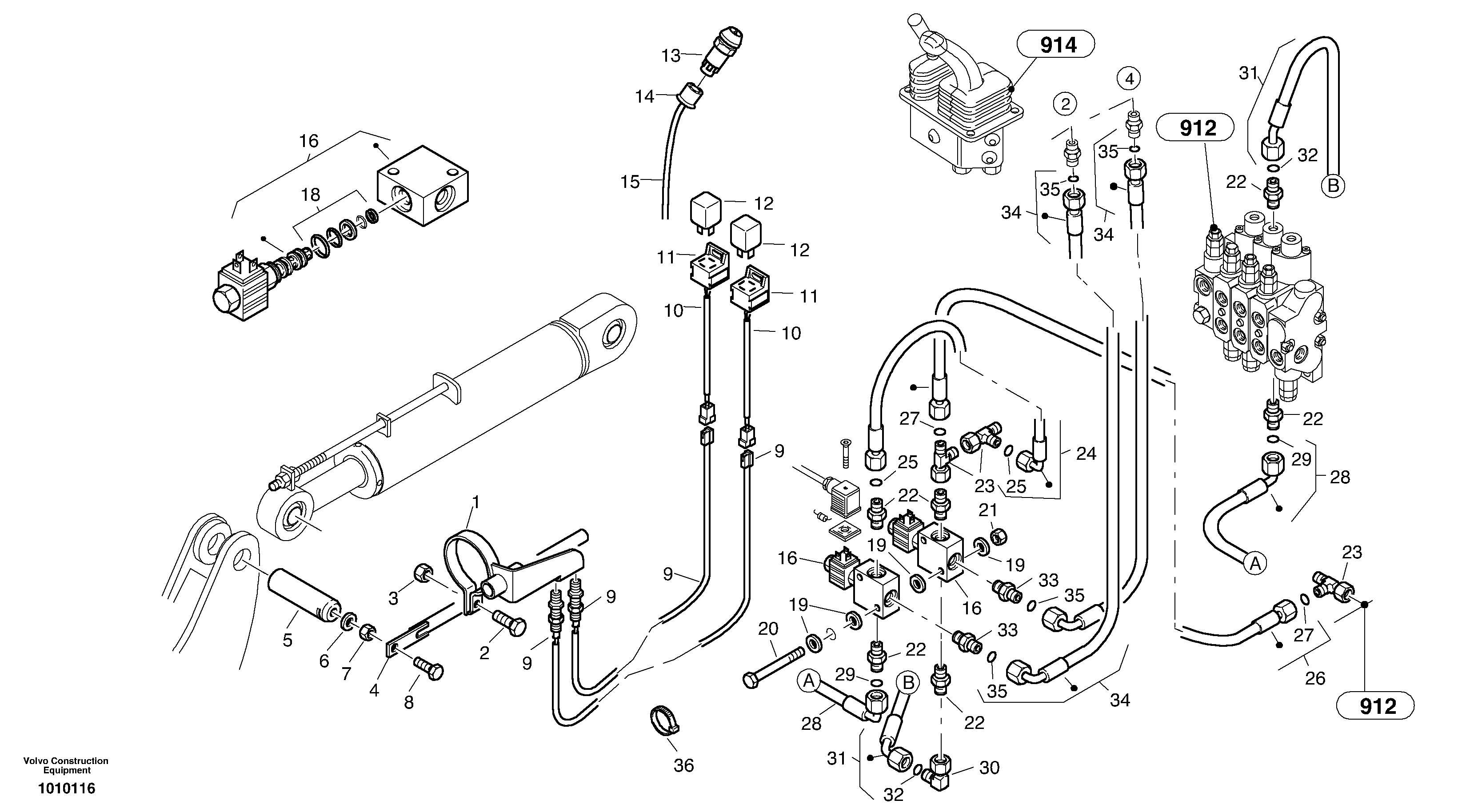 Automatic loading position — volvo parts diagram